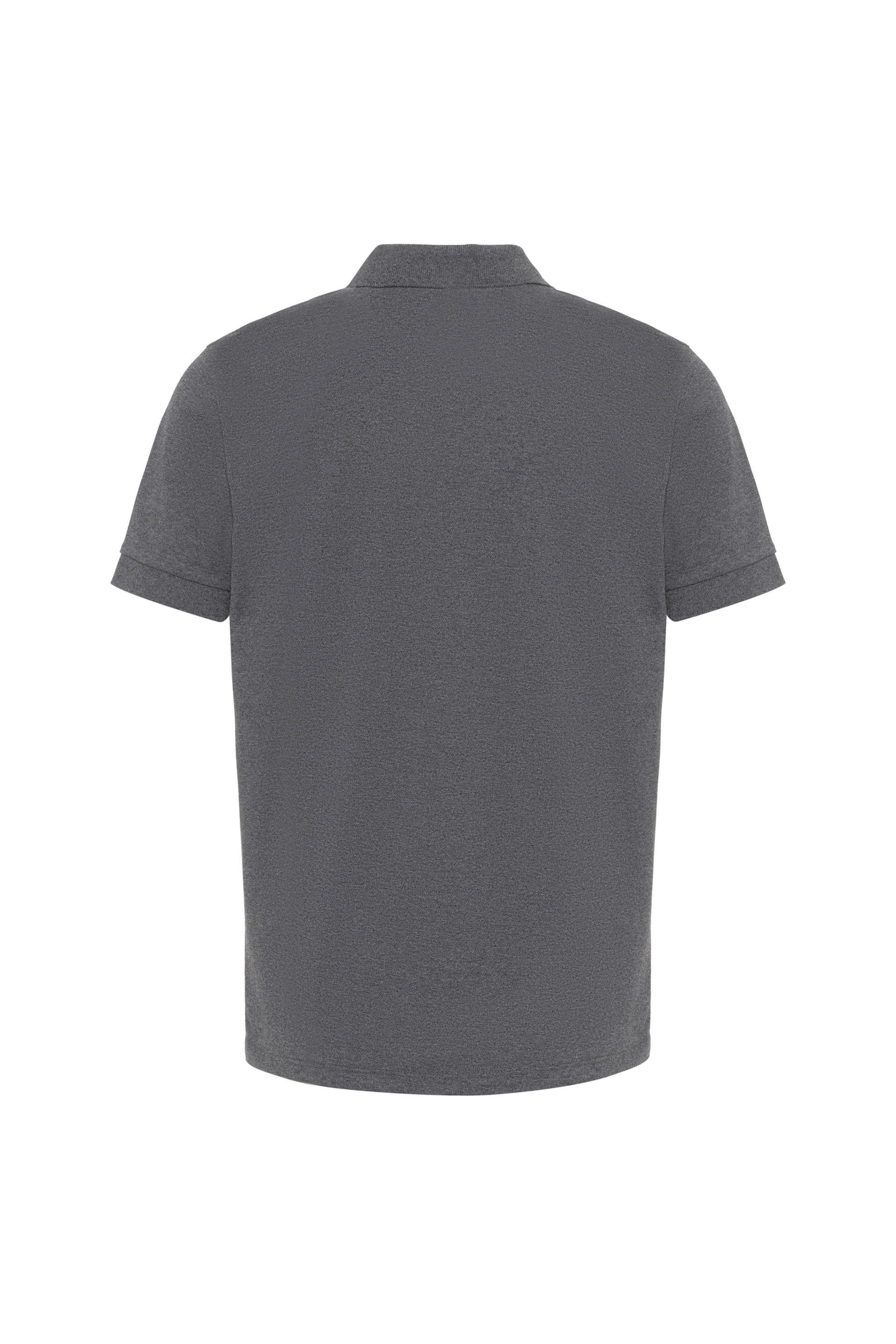 Gri Regular Armürlü Polo Yaka Tişört