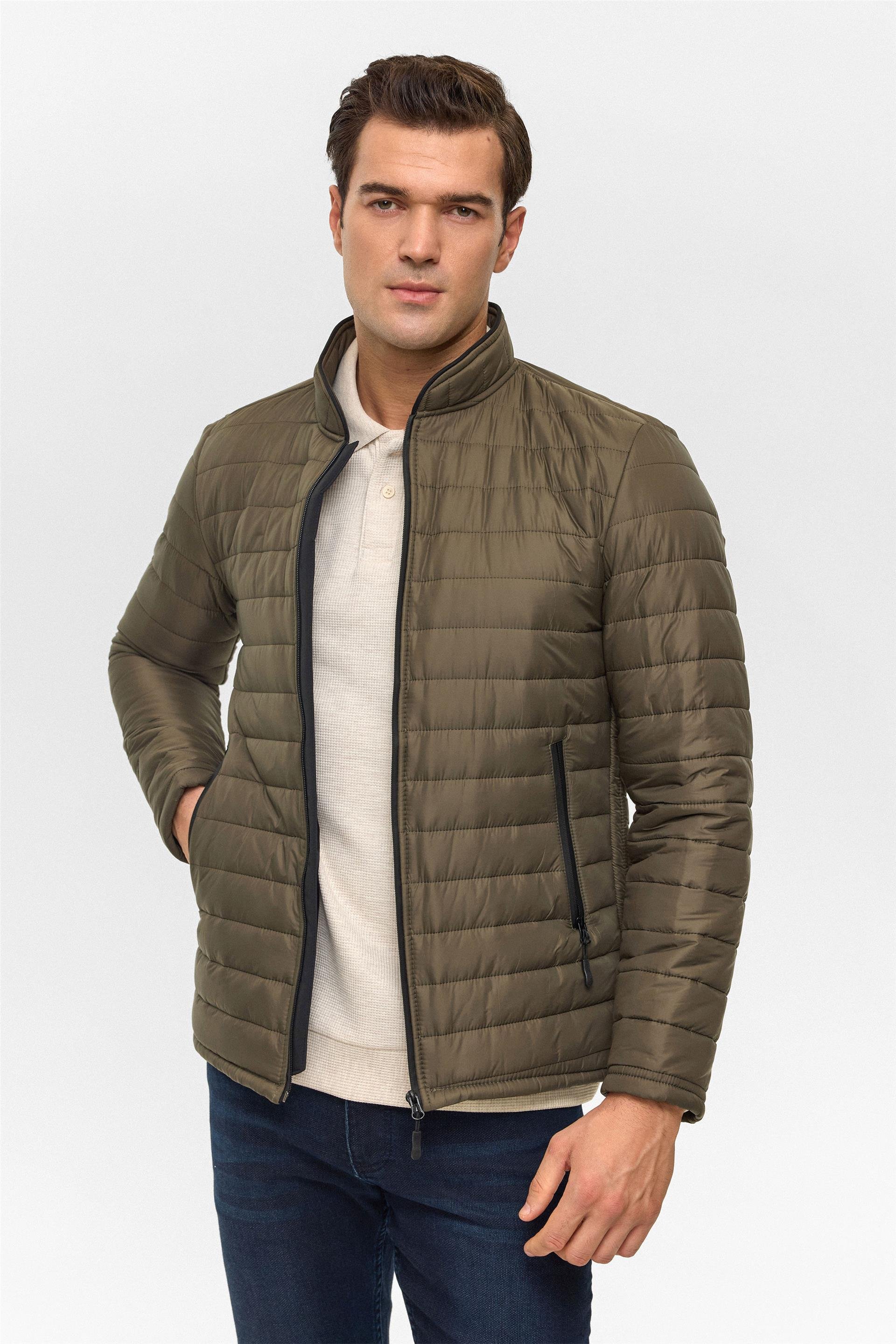 Haki Slim Kapitone Mont