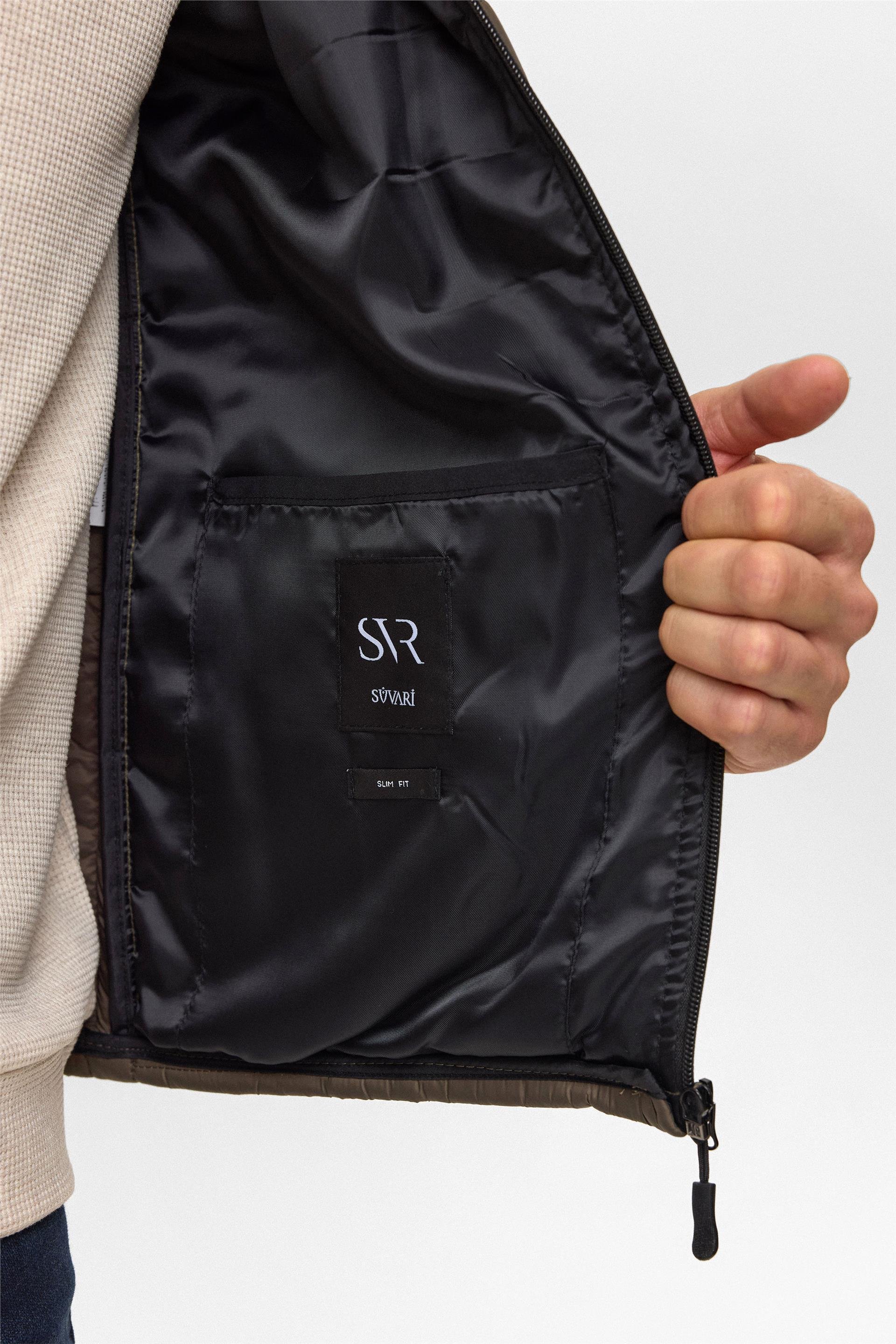 Haki Slim Kapitone Mont