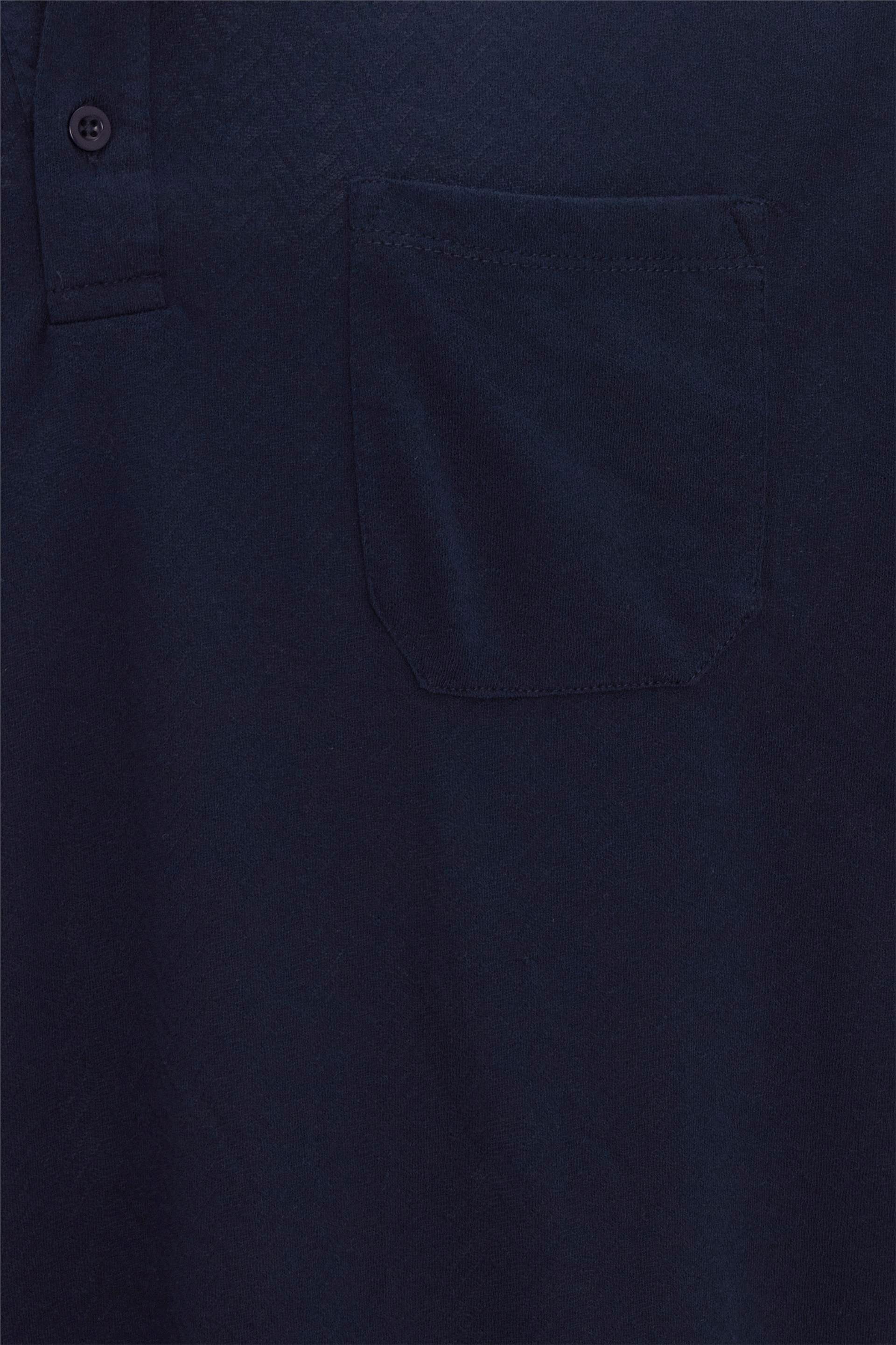 Lacivert Regular Armürlü Polo Yaka Tişört