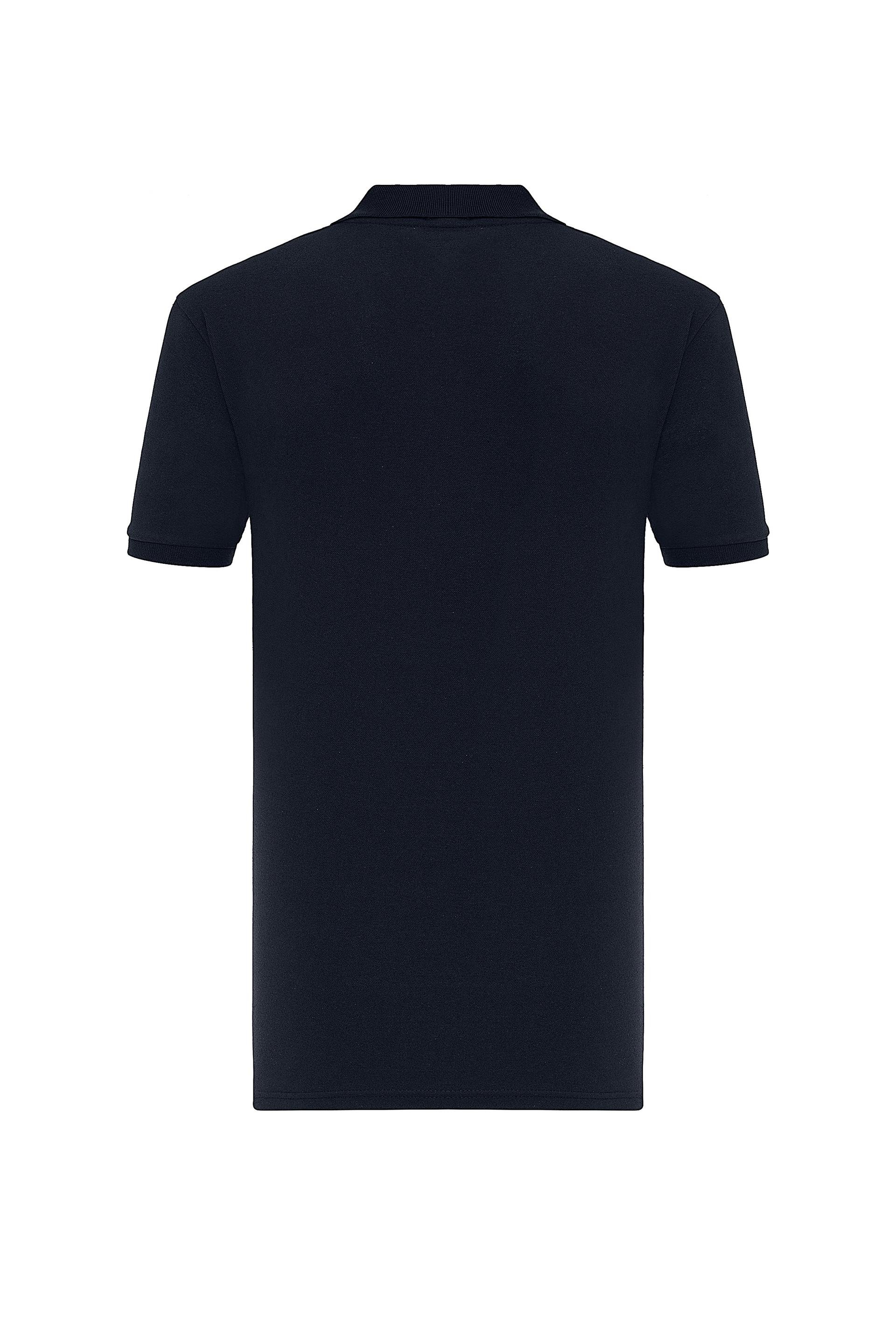 Lacivert Regular Armürlü Polo Yaka  Tişört