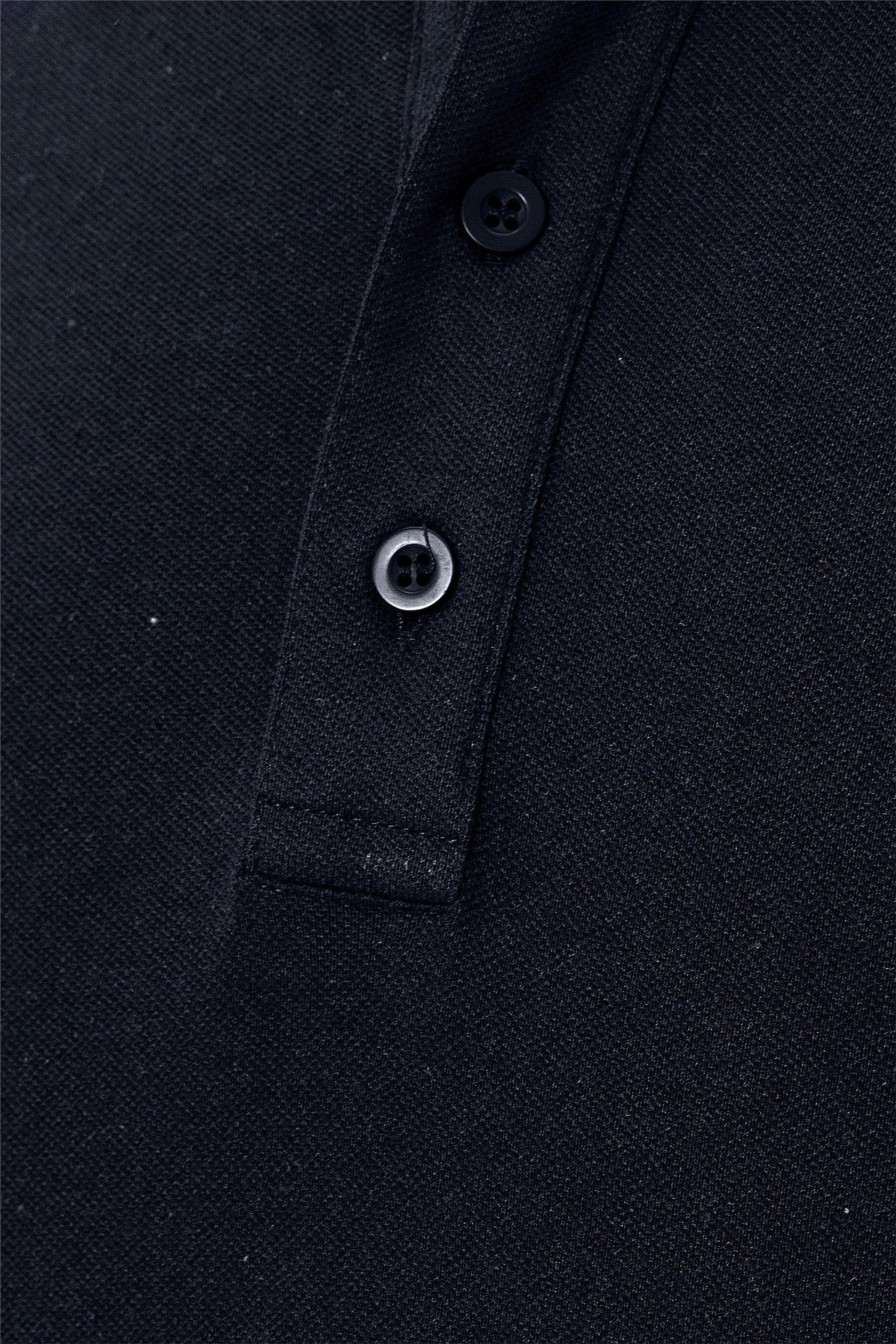Lacivert Regular Armürlü Polo Yaka  Tişört