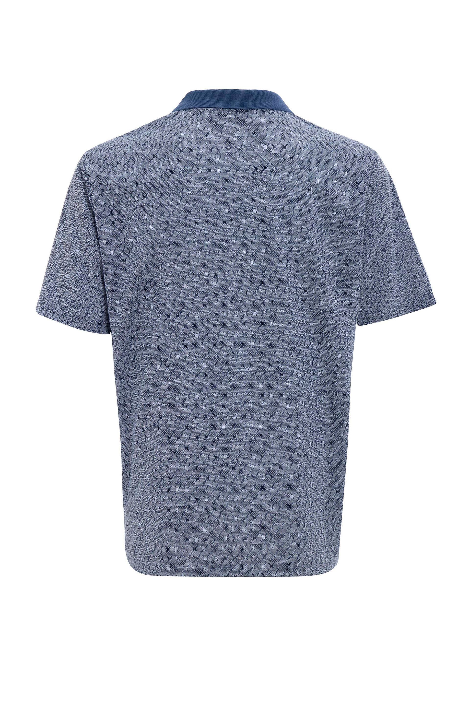 Lacivert Regular Desenli Polo Yaka Tişört