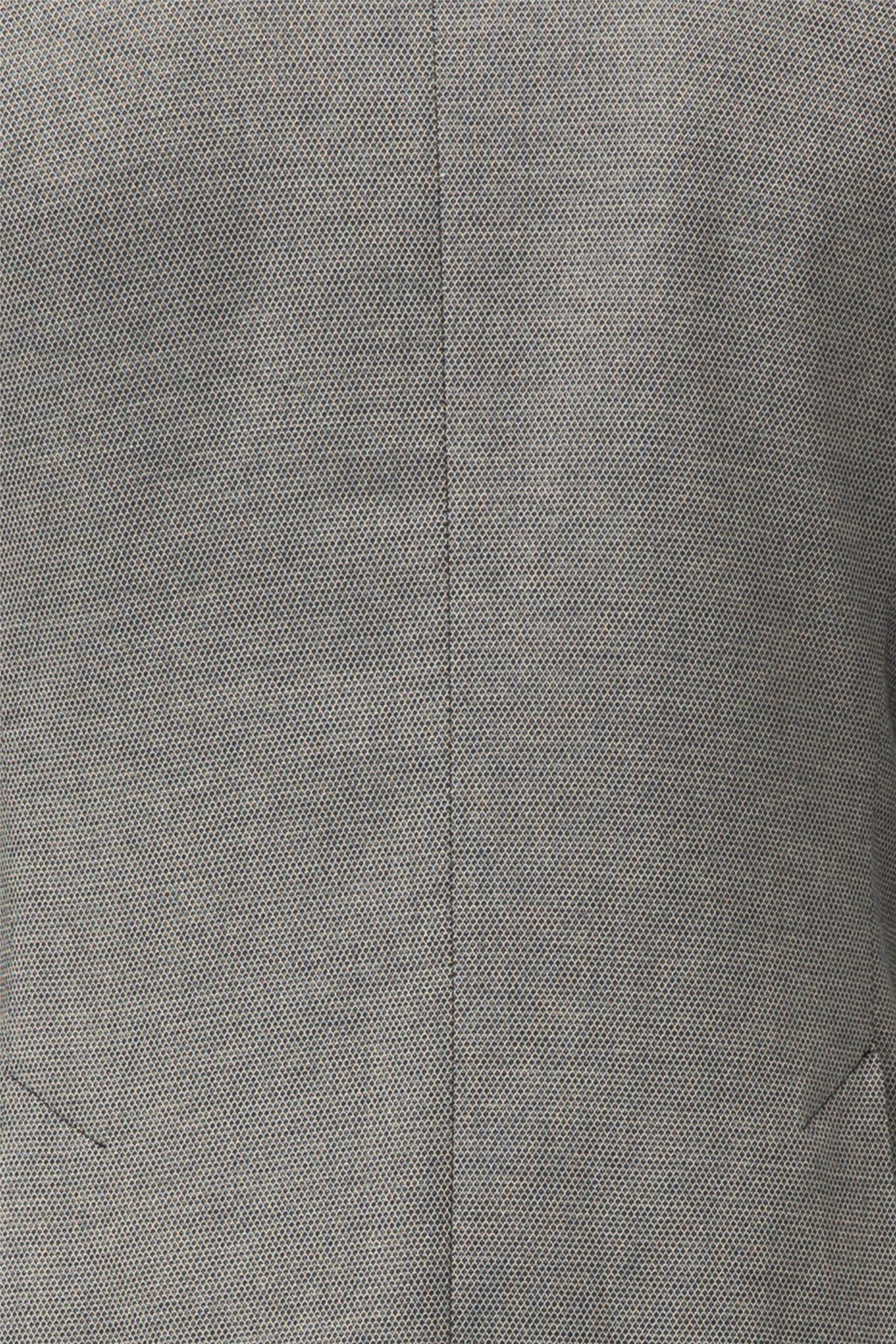 Lacivert Slim Armürlü Mono Yaka 6 Drop                                                       Ceket
