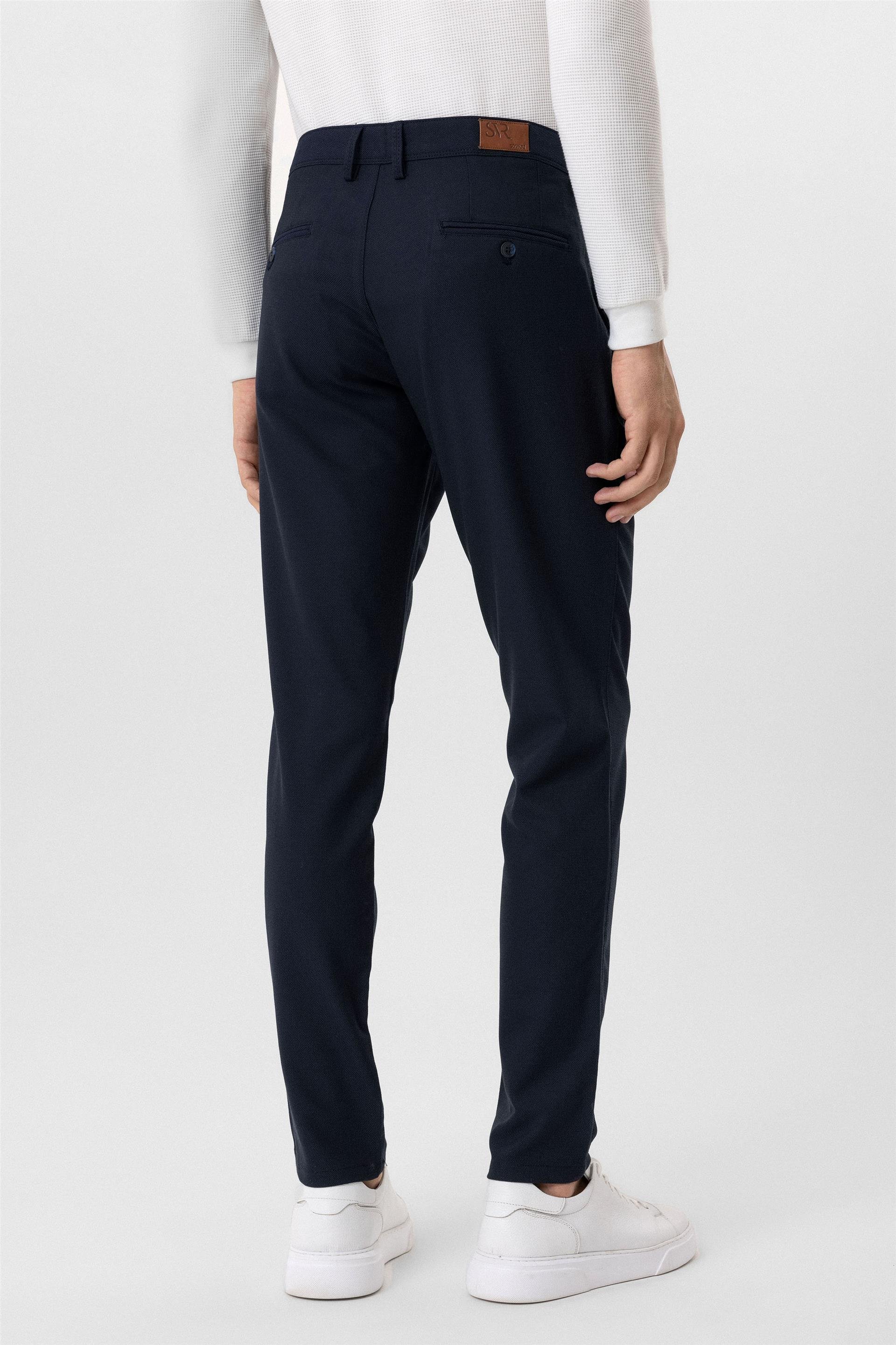 Lacivert Slim Desenli Pantolon