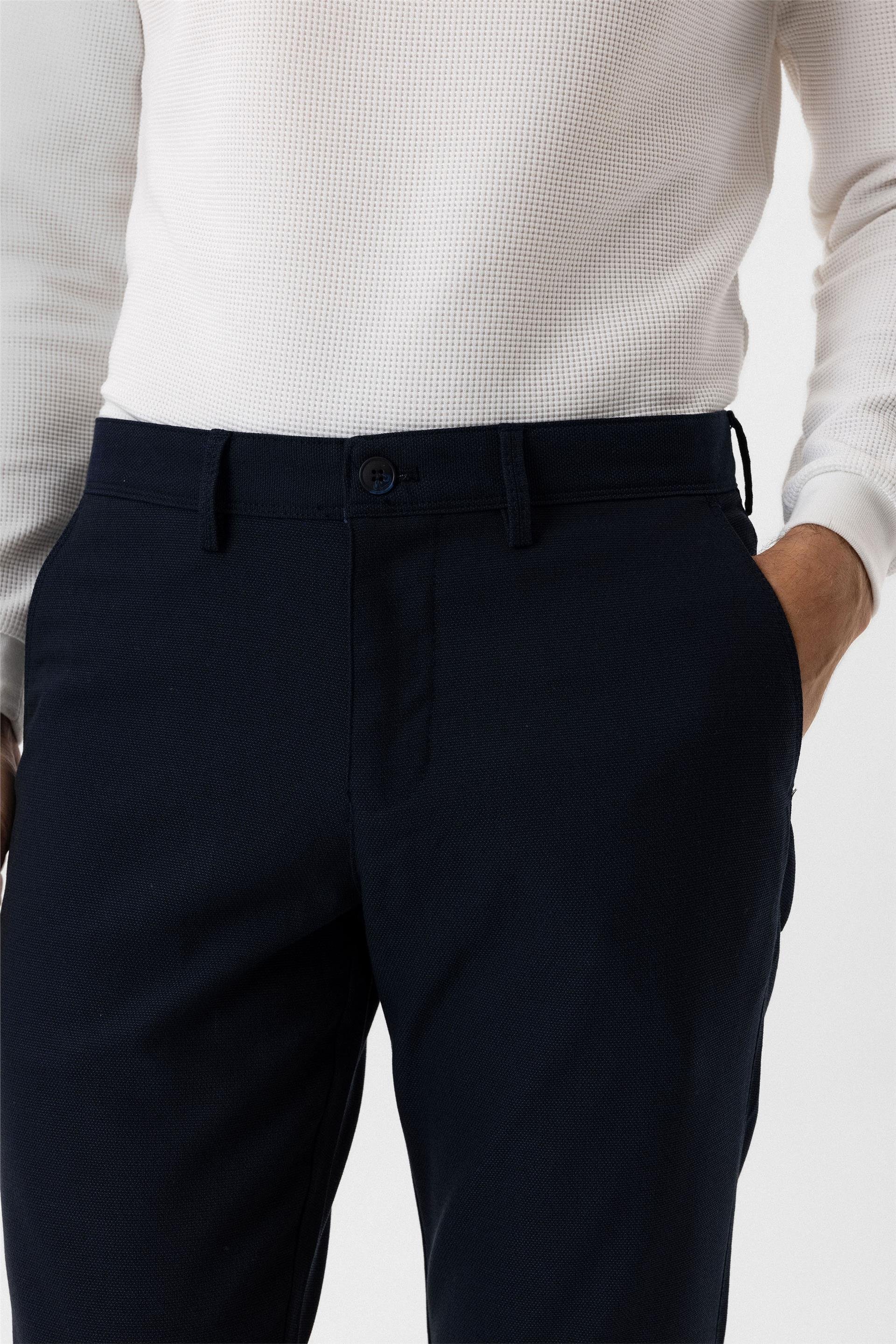 Lacivert Slim Desenli Pantolon
