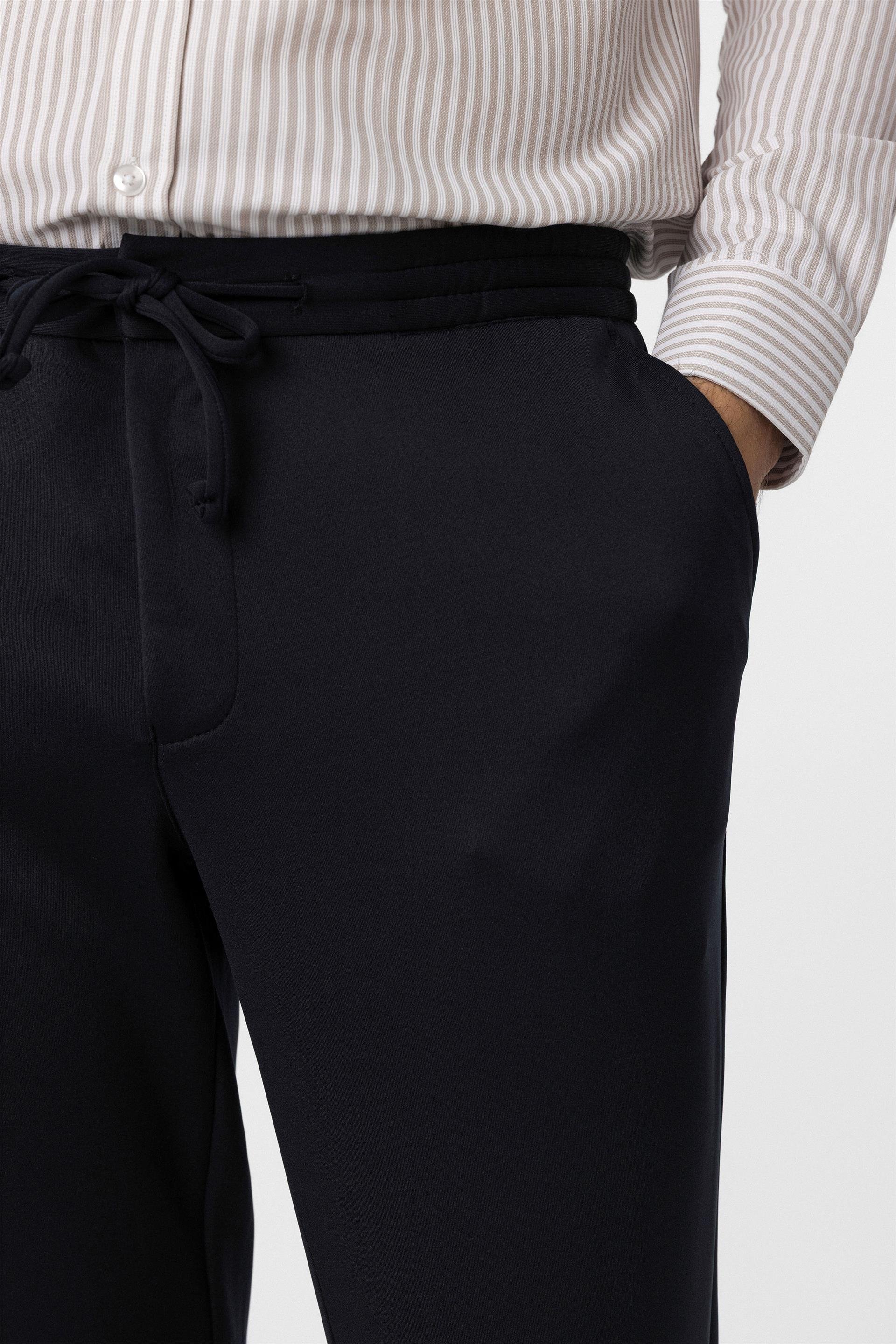 Lacivert Slim Düz Jogger Pantolon