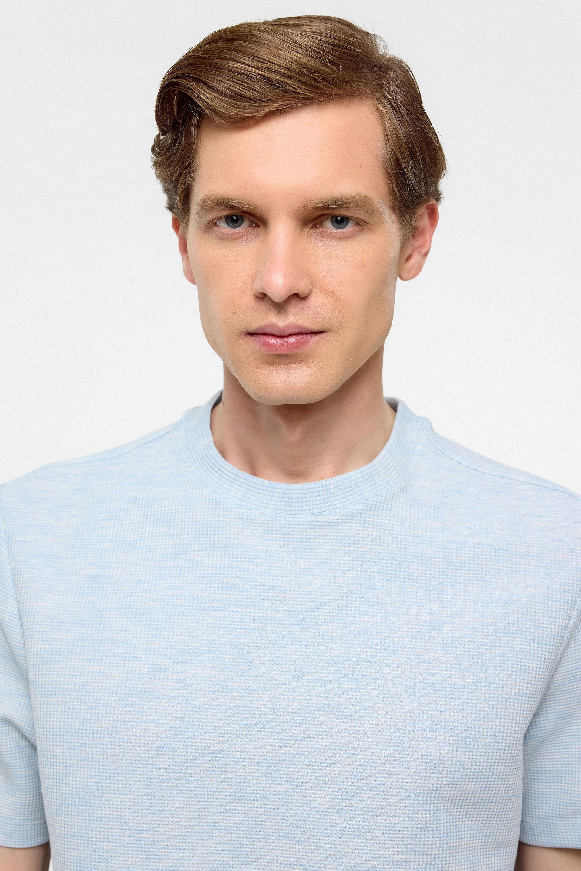 Mavi Regular Armürlü Bisiklet Yaka Tişört