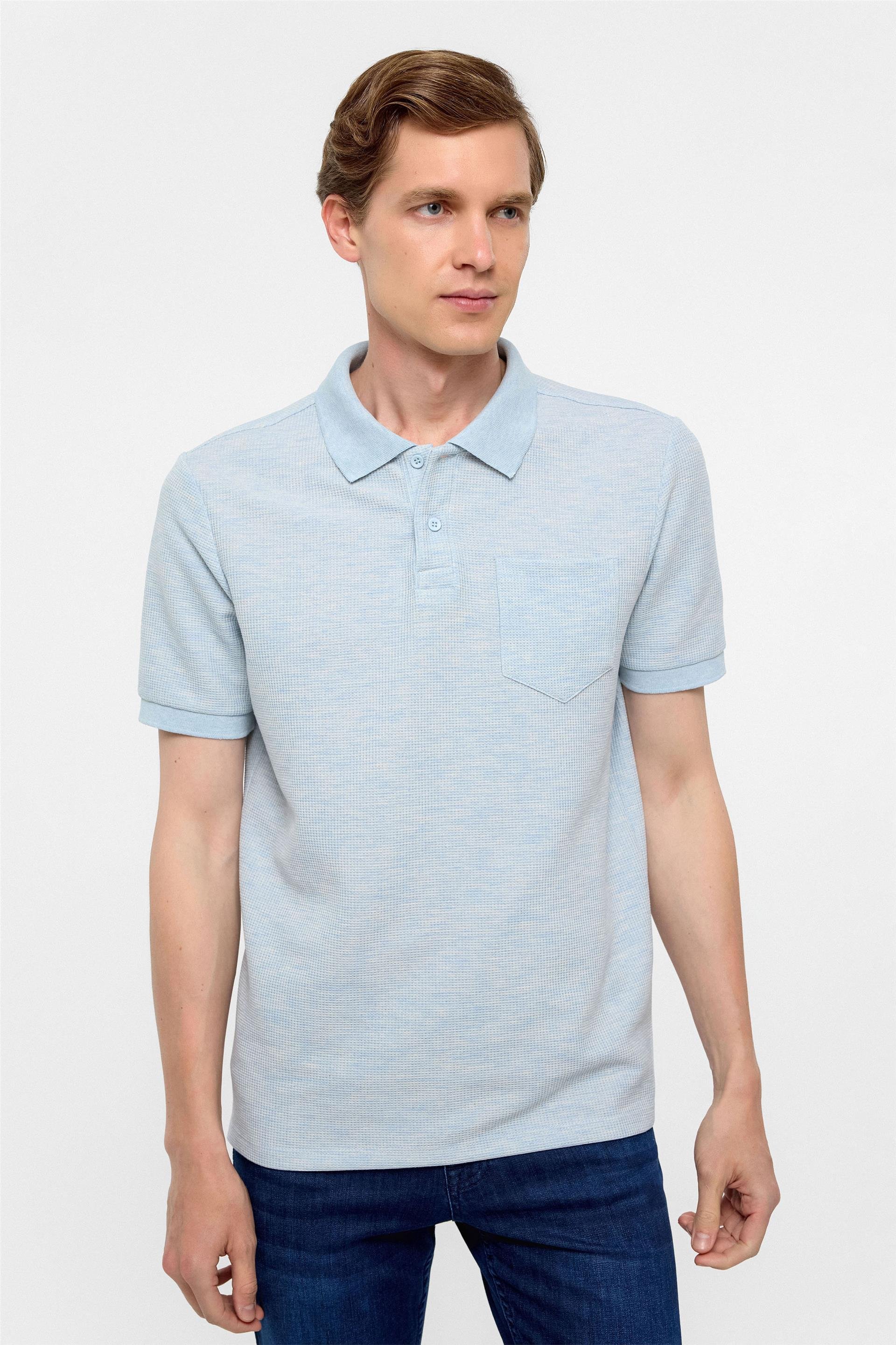 Mavi Regular Armürlü Polo Yaka Tişört