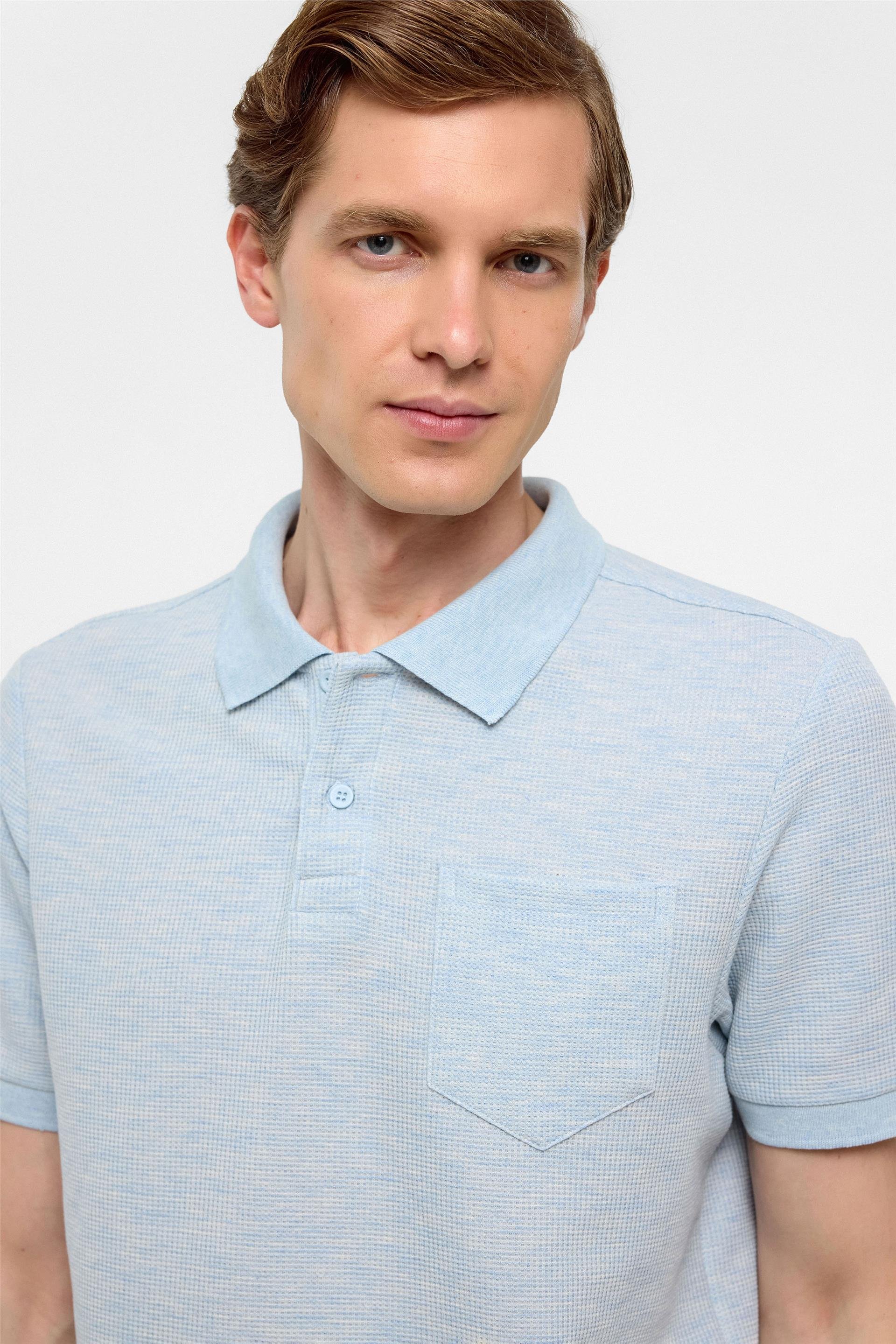 Mavi Regular Armürlü Polo Yaka Tişört