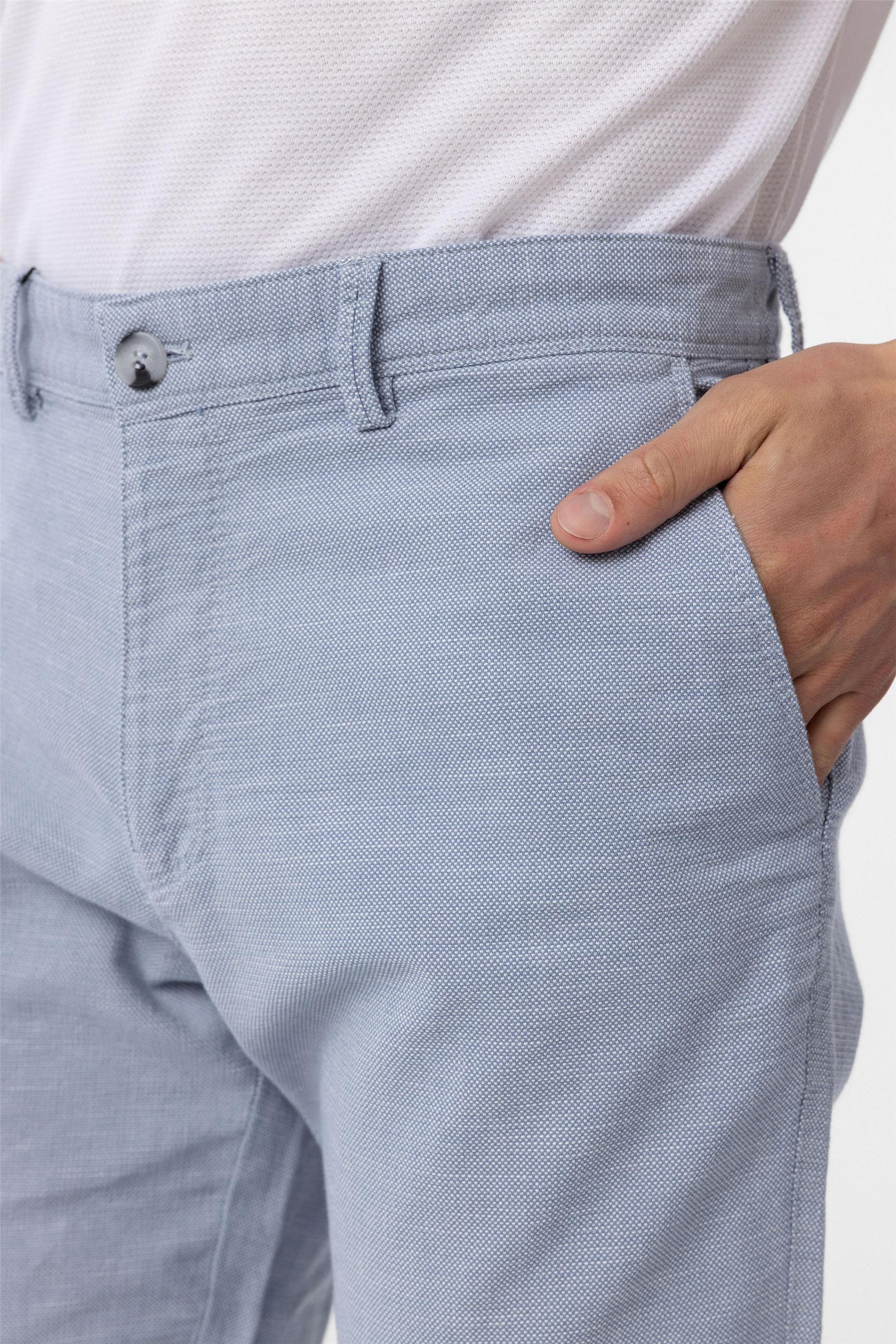 Mavi Slim Armürlü Pantolon