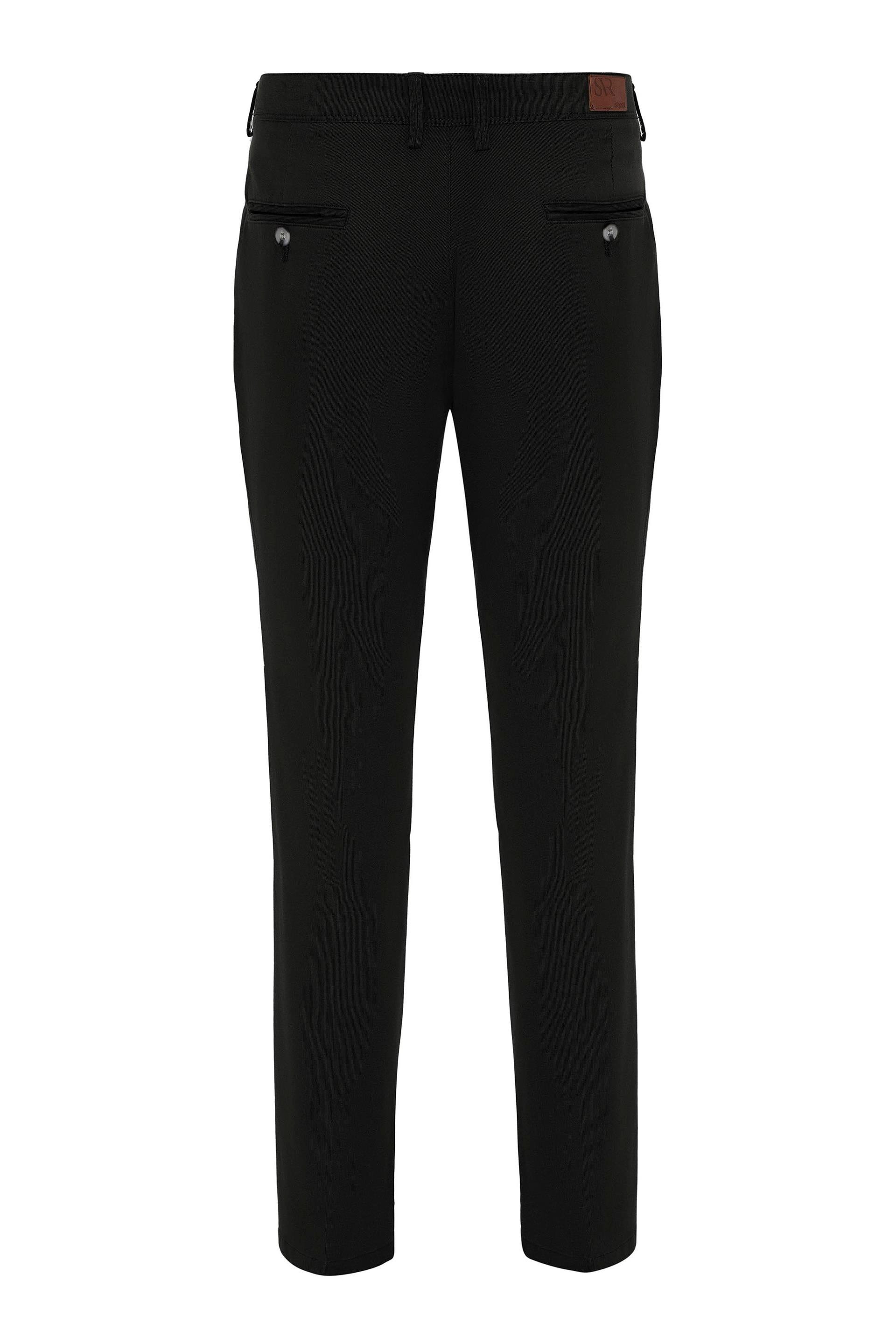 Siyah Regular Armürlü Pantolon