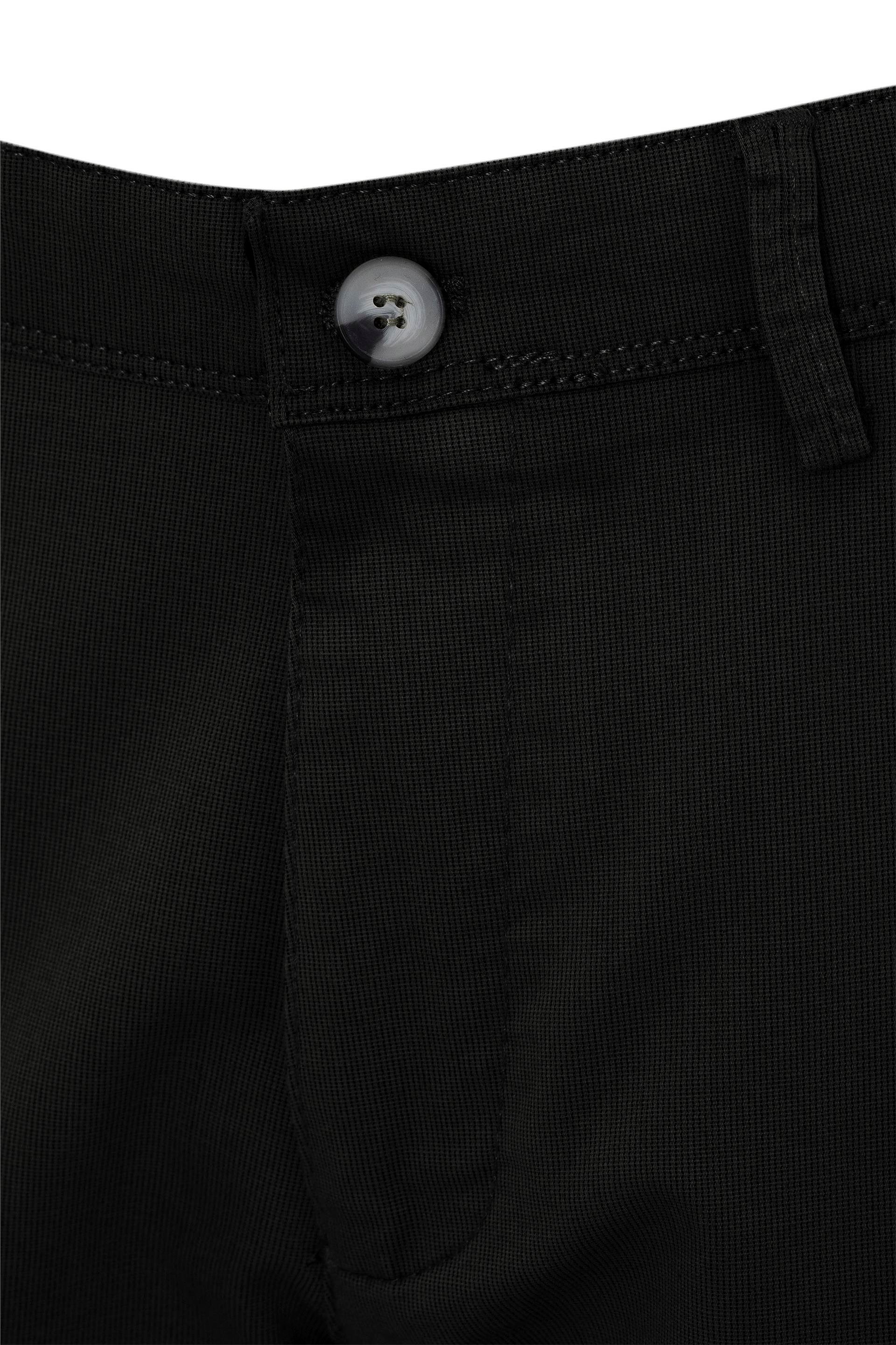 Siyah Regular Armürlü Pantolon