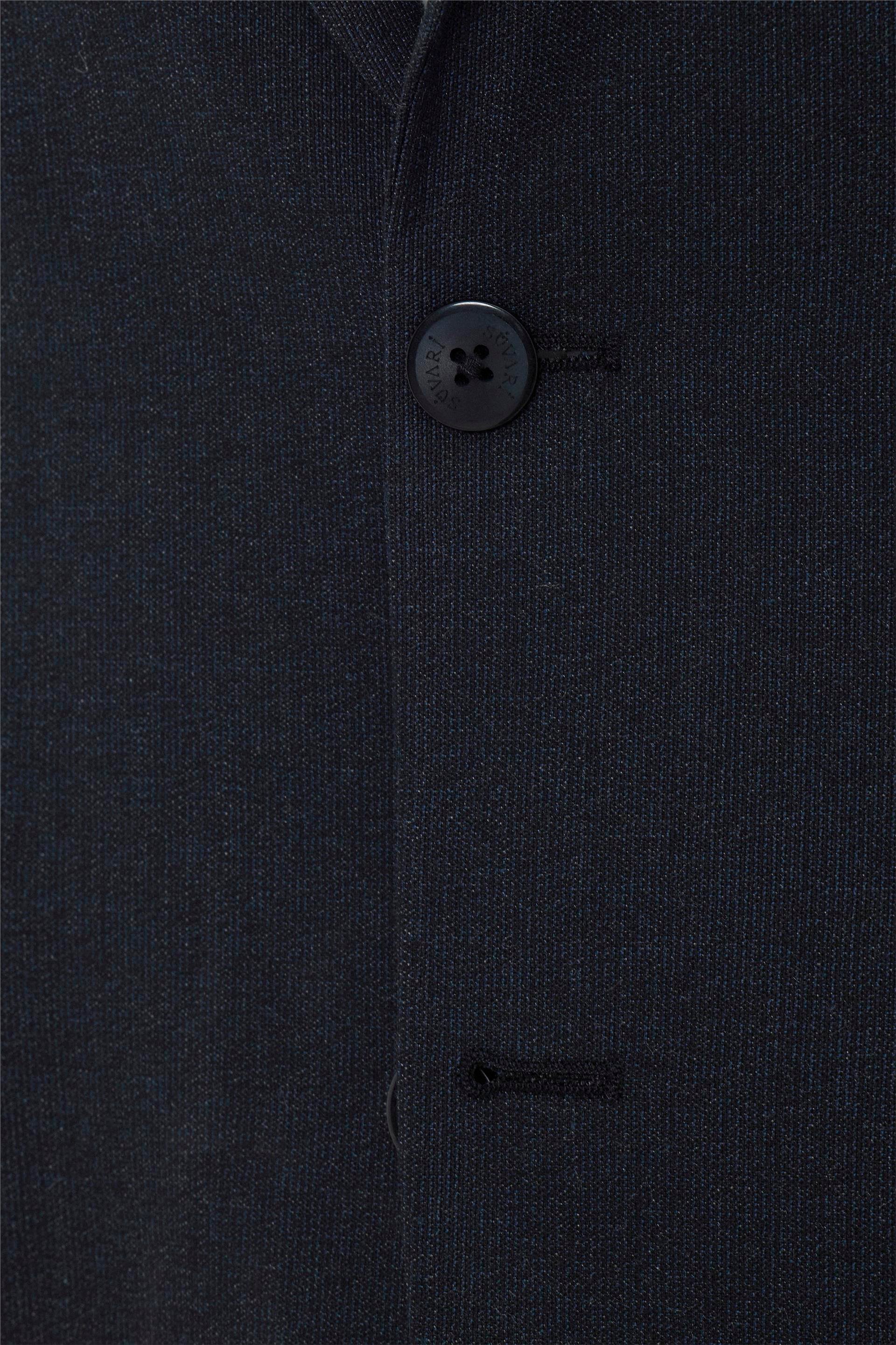 Siyah Regular Armürlü Sivri Yaka 4 Drop Yelekli Klasik Takım Elbise