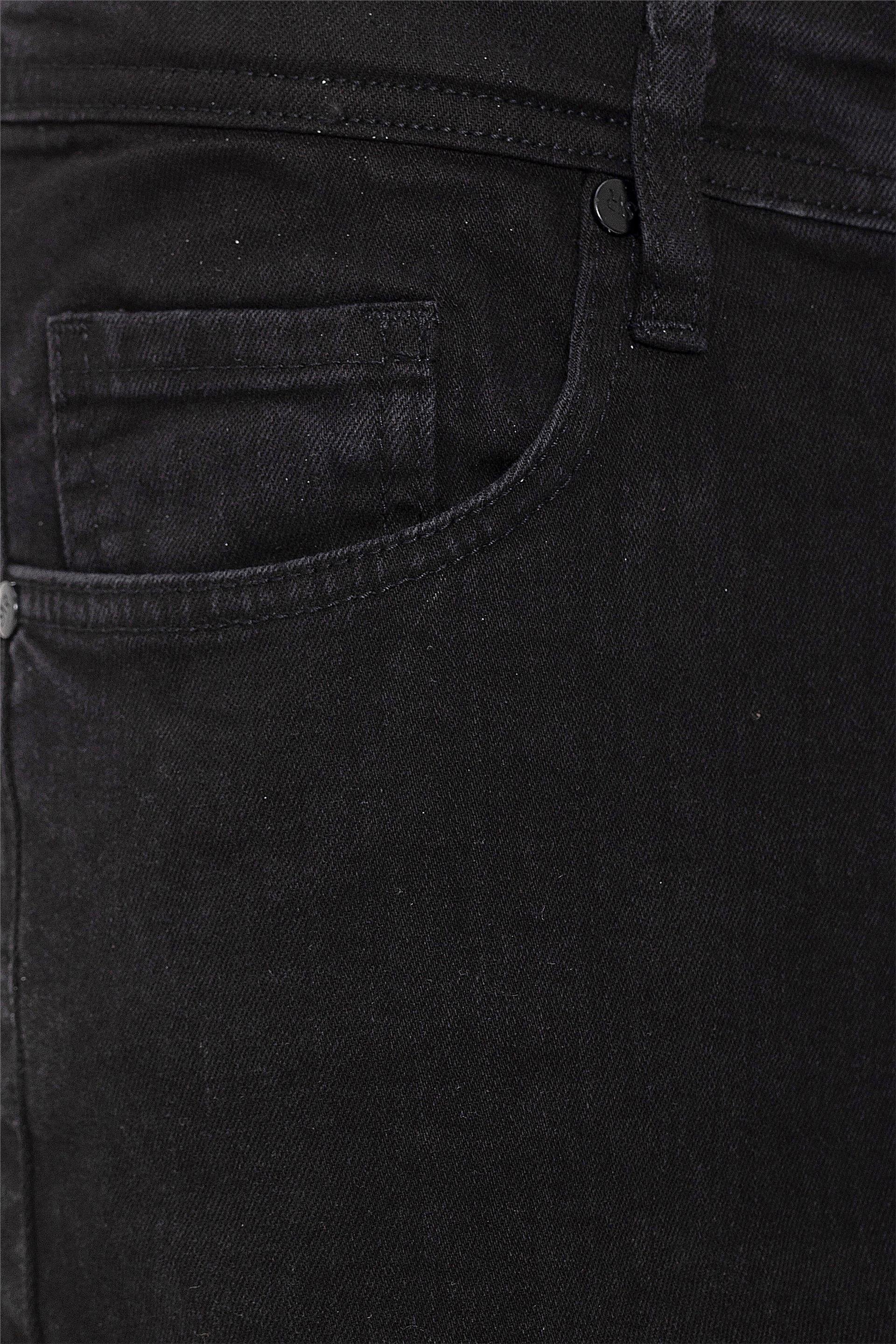 Siyah Regular Denim   Pantolon