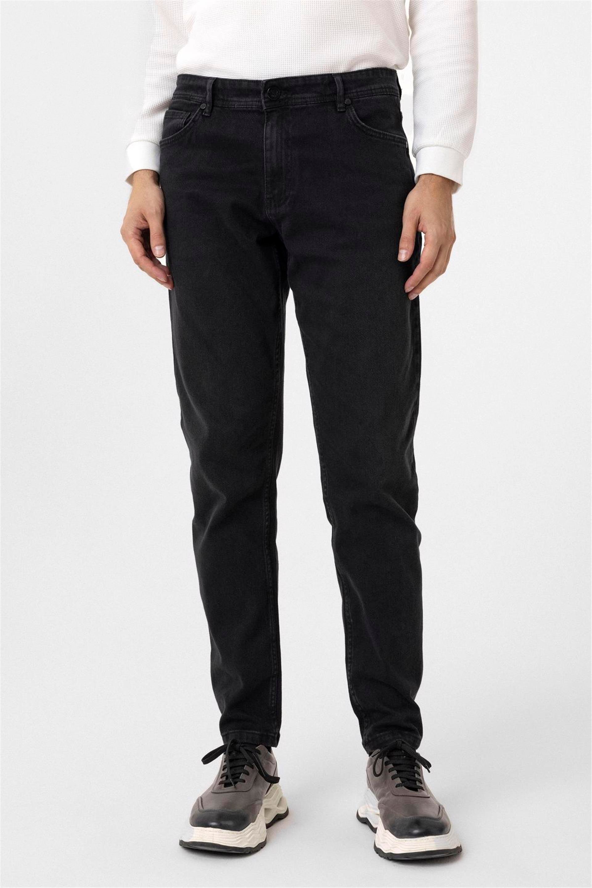 Siyah Regular Denim Pantolon