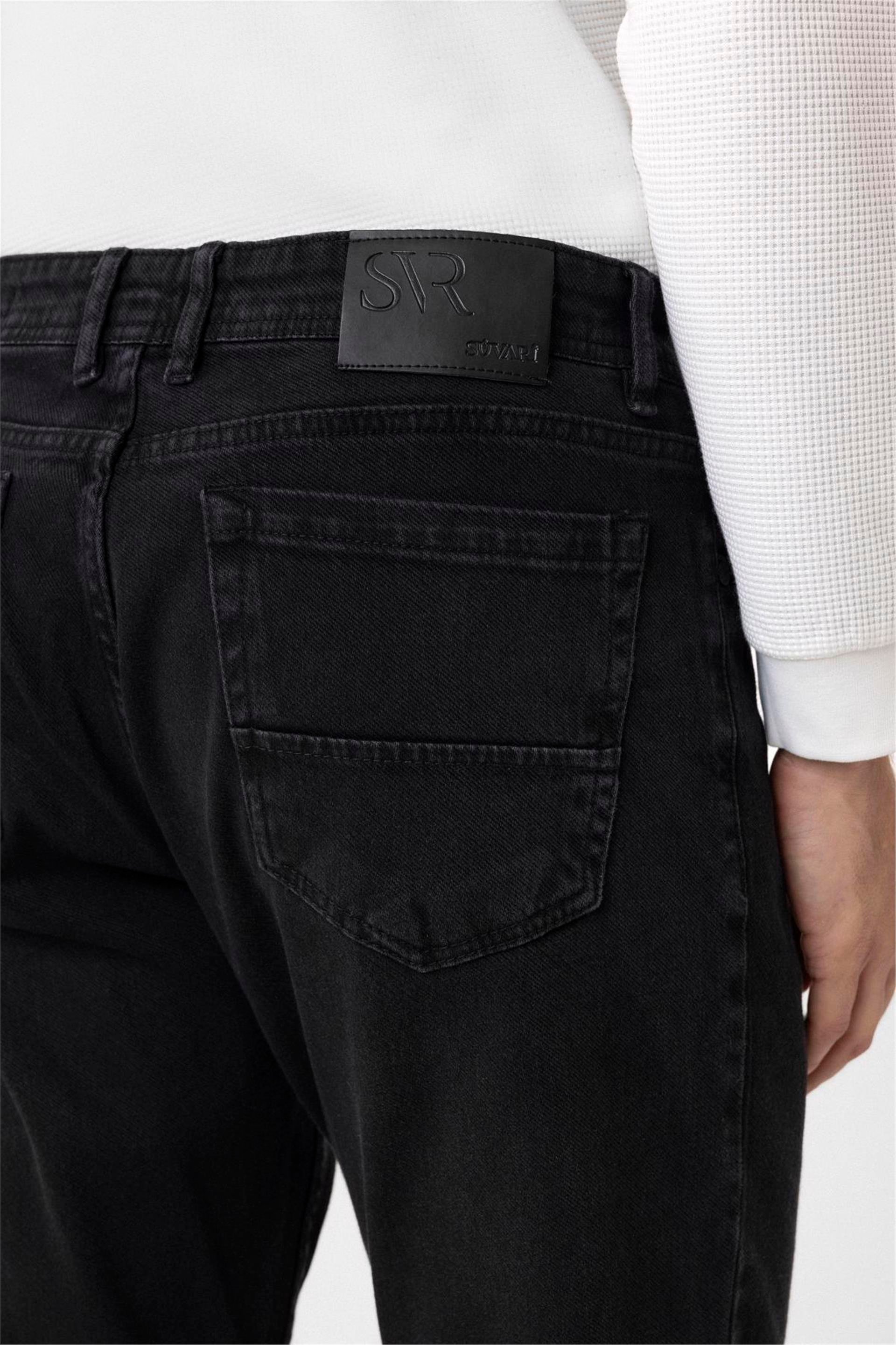 Siyah Regular Denim Pantolon