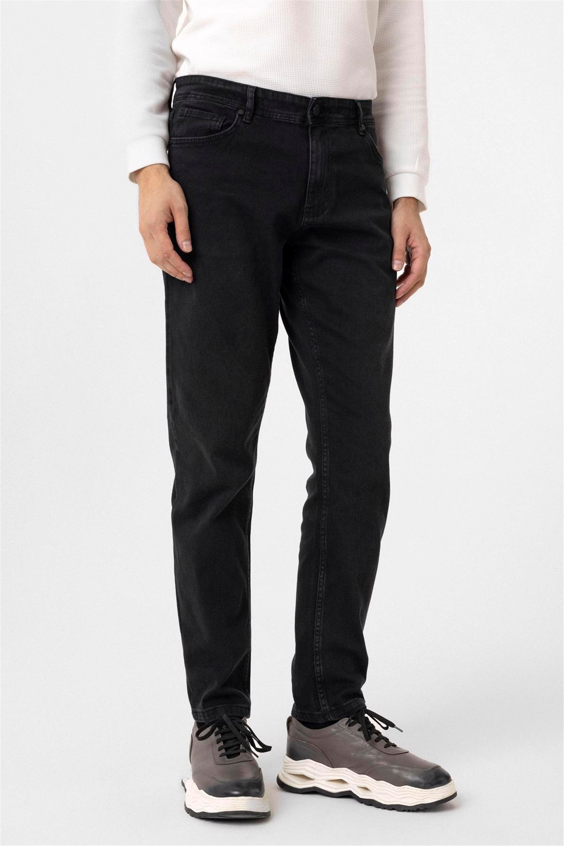 Siyah Regular Denim Pantolon