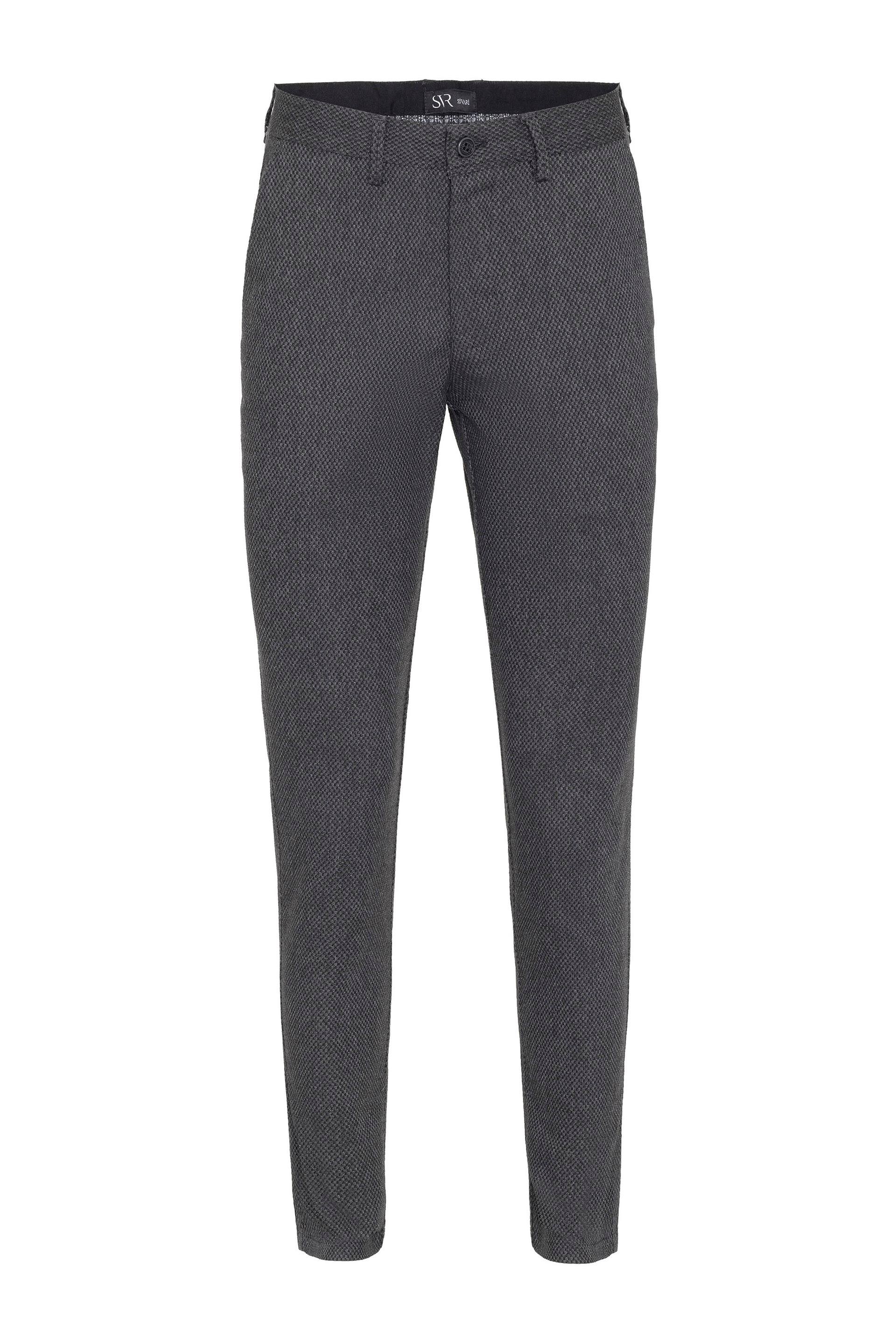 Siyah Slim Armürlü   Pantolon