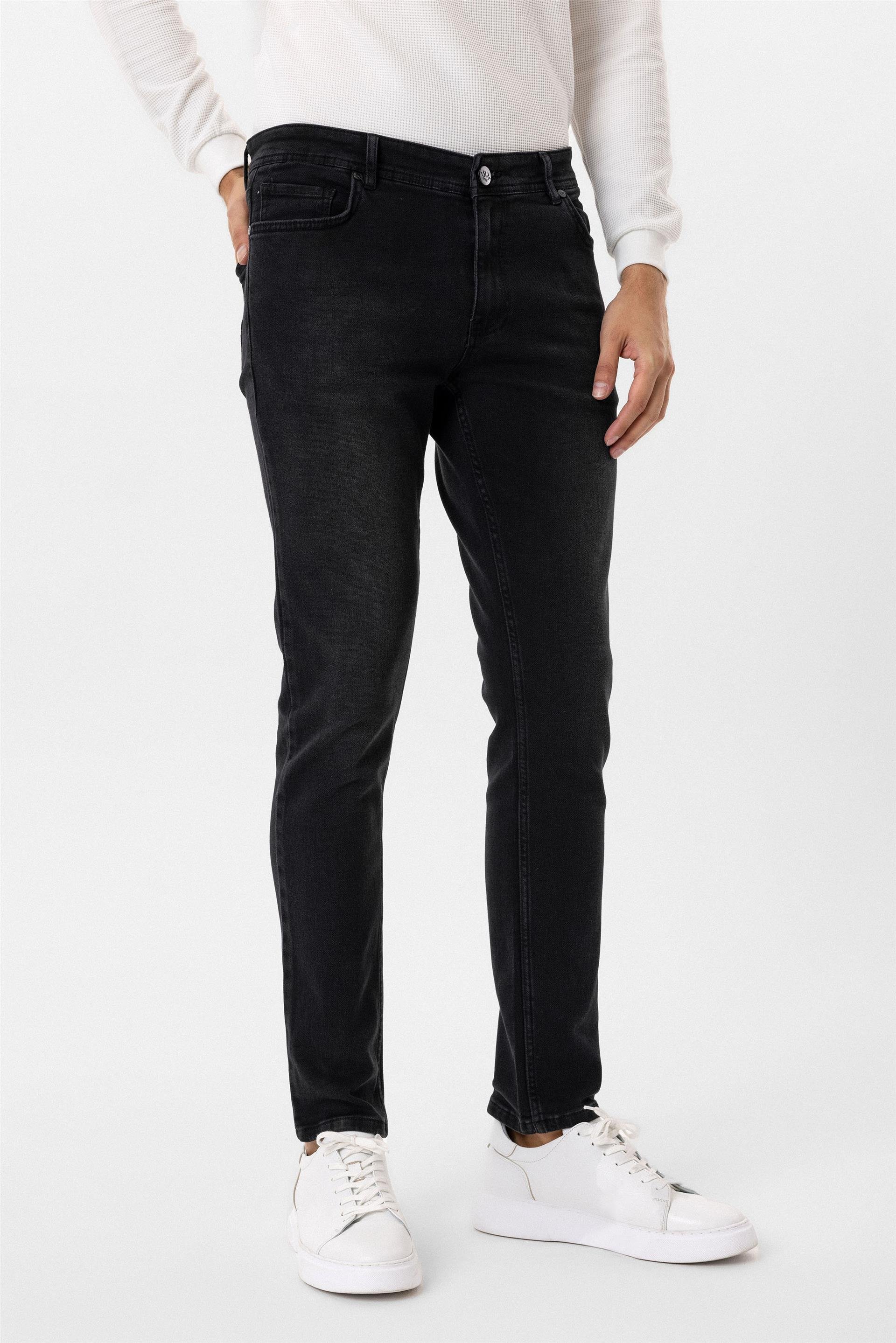 Siyah Slim Denim Pantolon