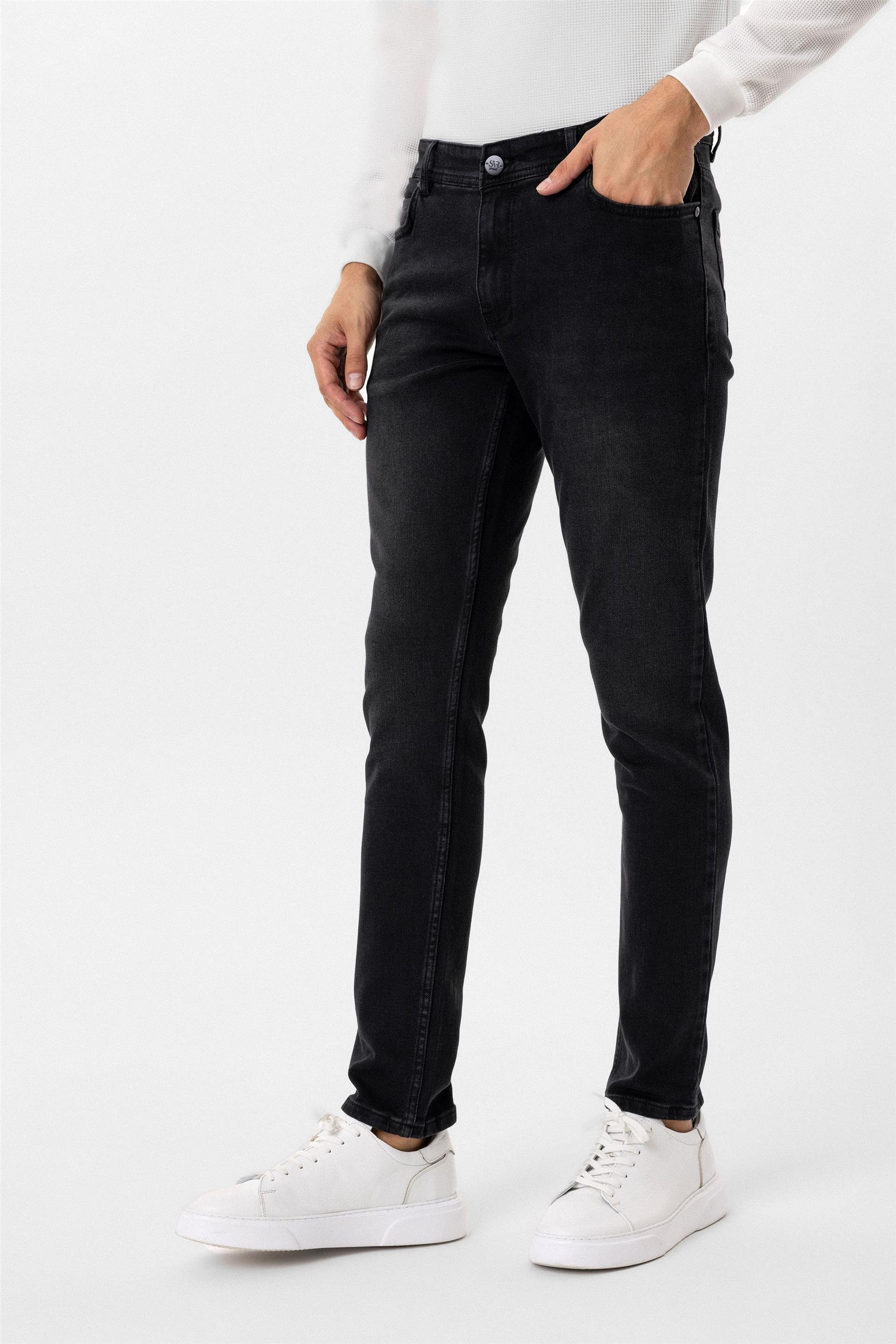 Siyah Slim Denim Pantolon