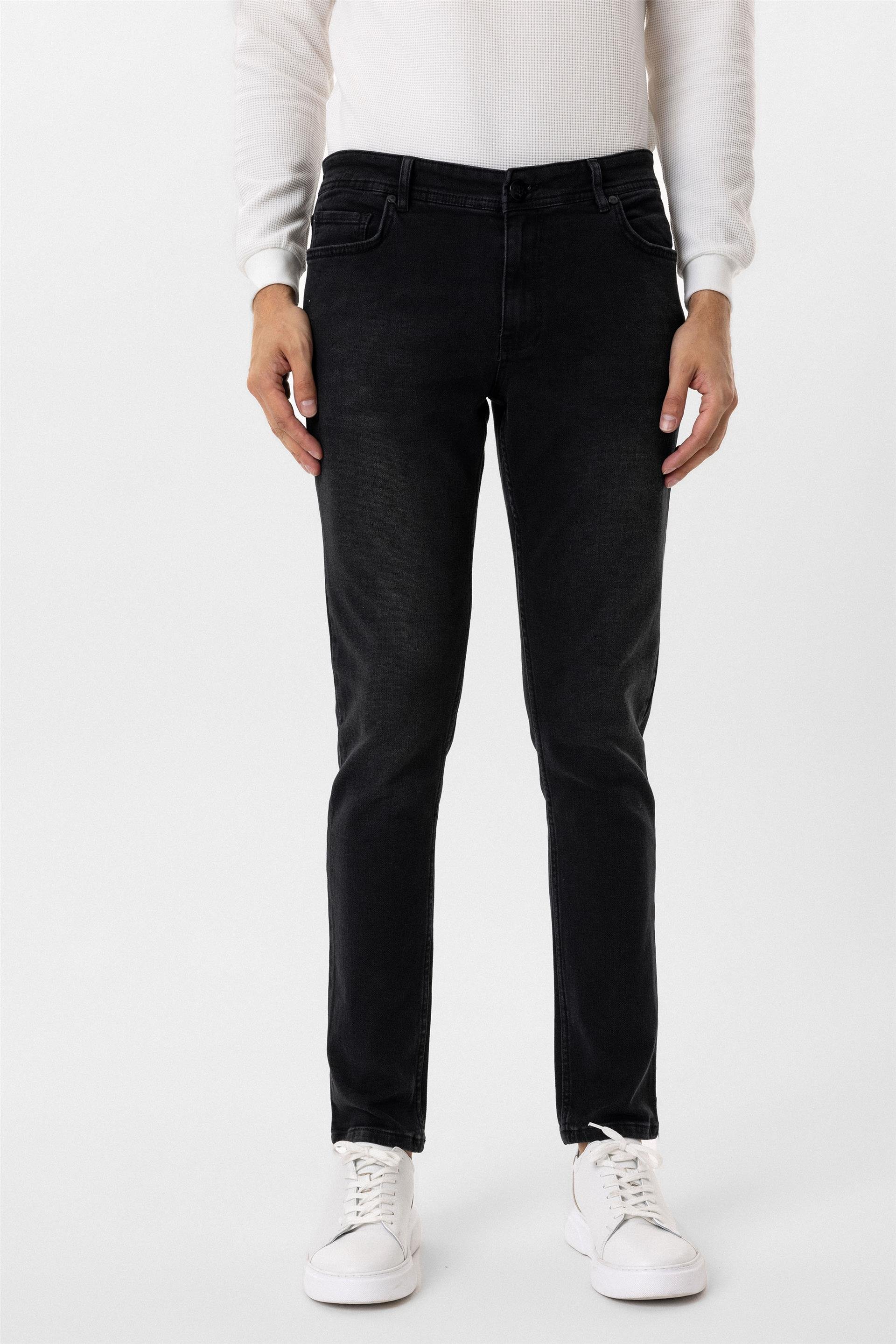 Siyah Slim Denim Pantolon
