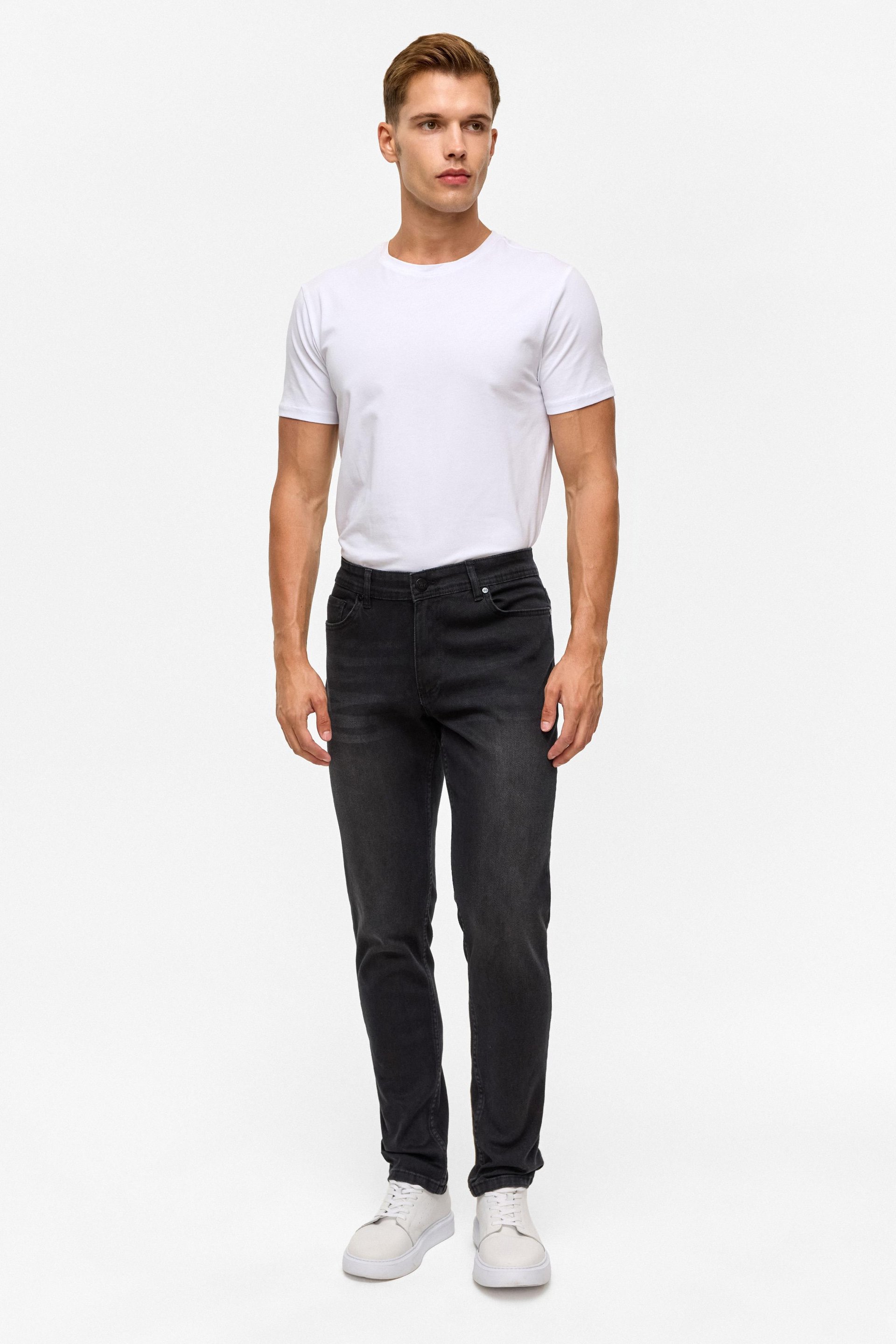 Siyah Slim Denim Pantolon
