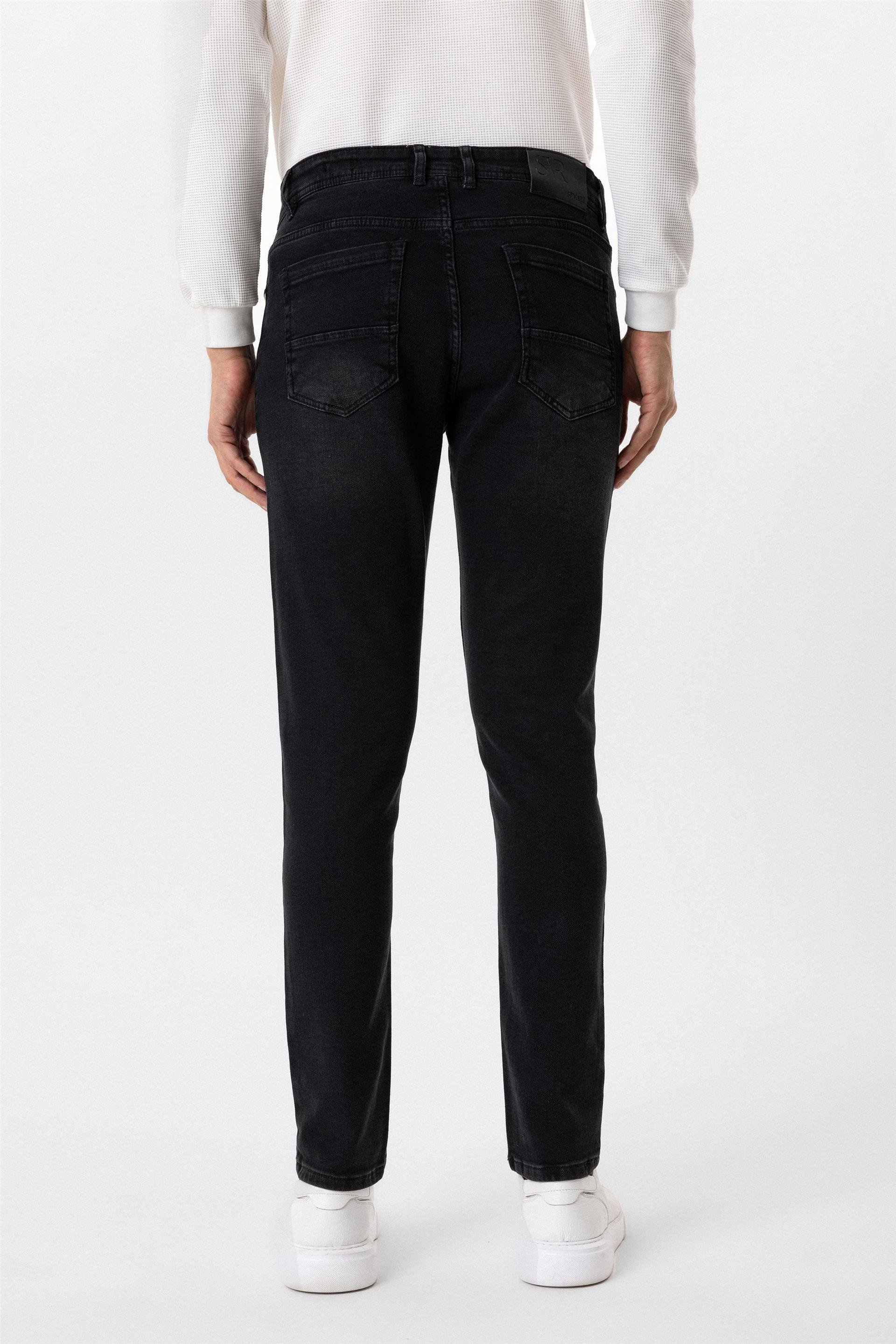 Siyah Slim Denim Pantolon