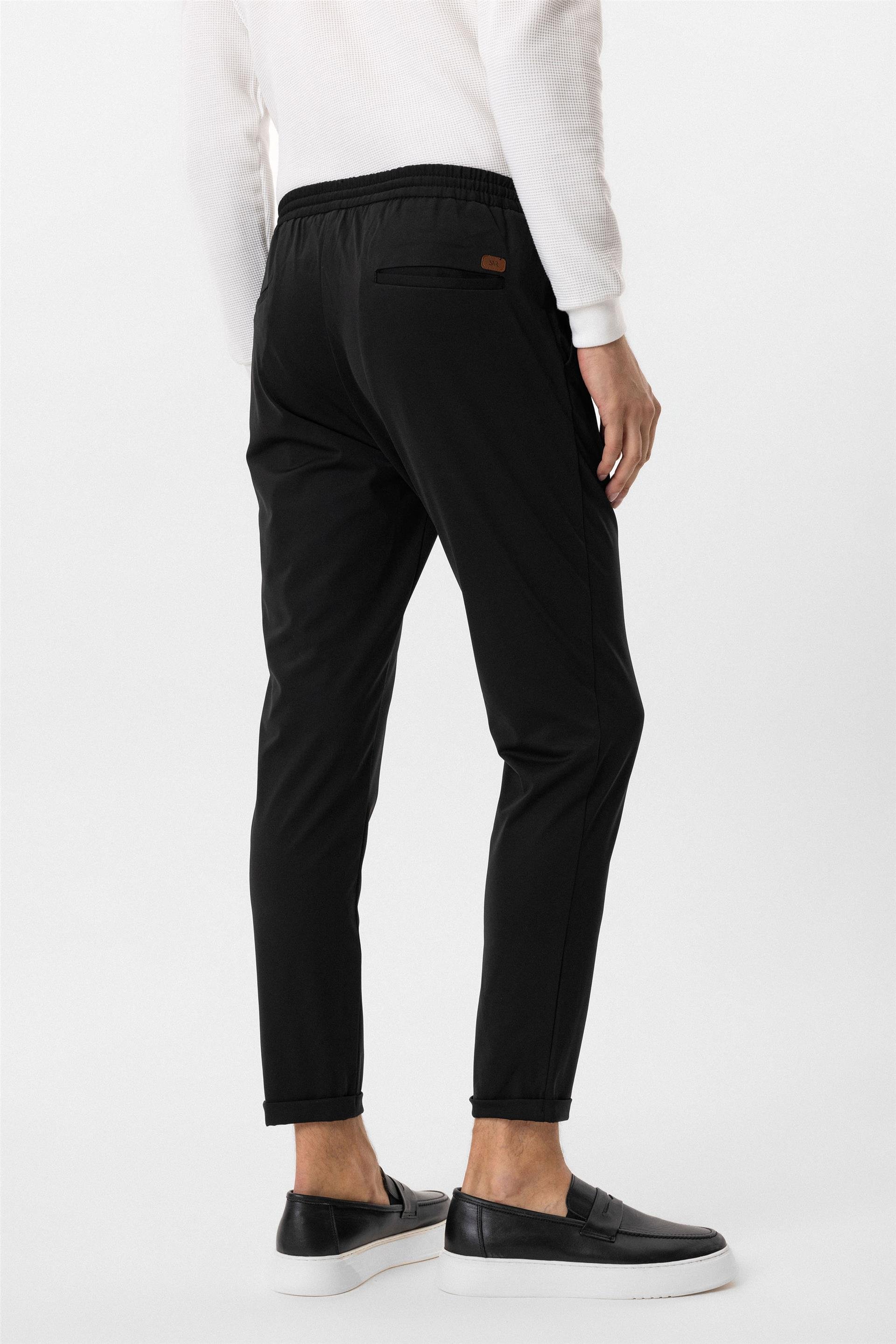 Siyah Slim Düz Jogger Pantolon