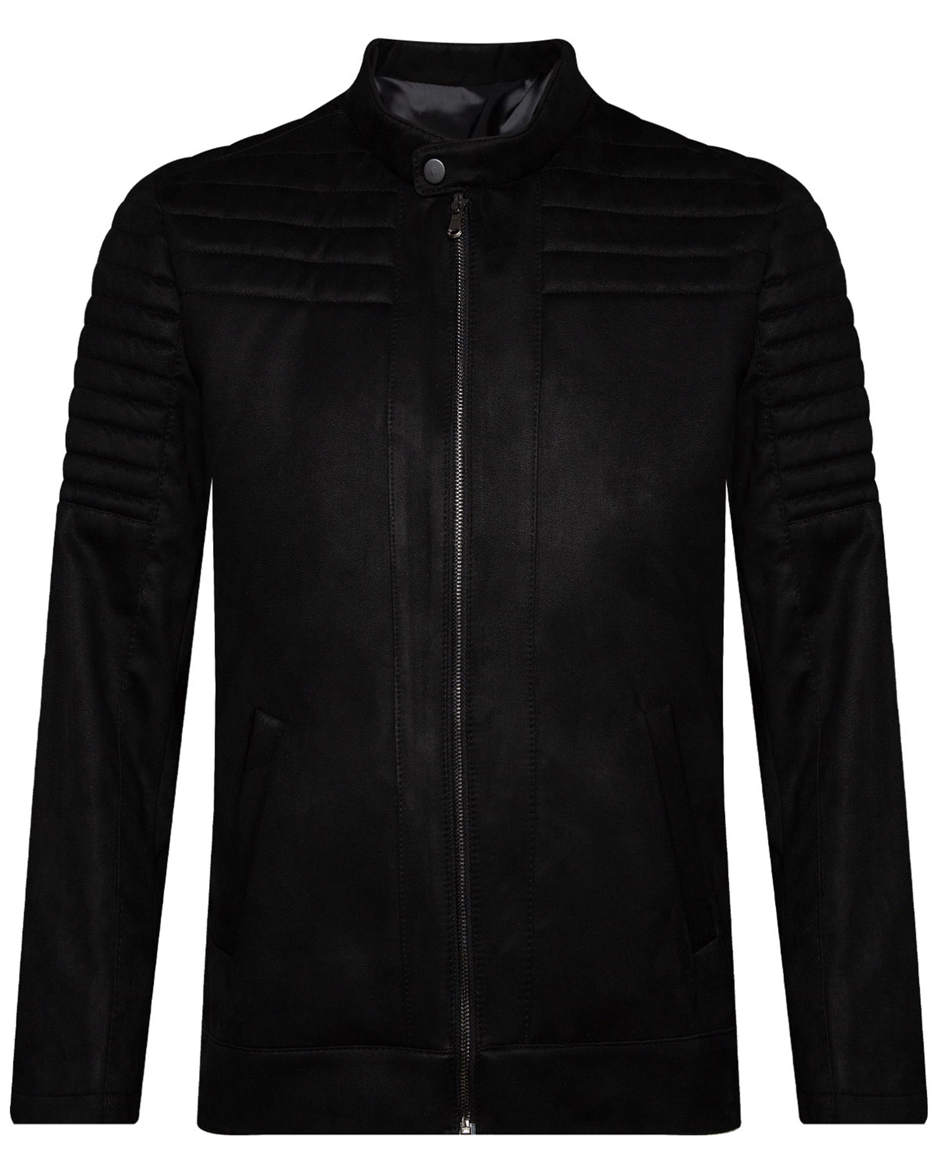 Siyah Slim Süet   Mont