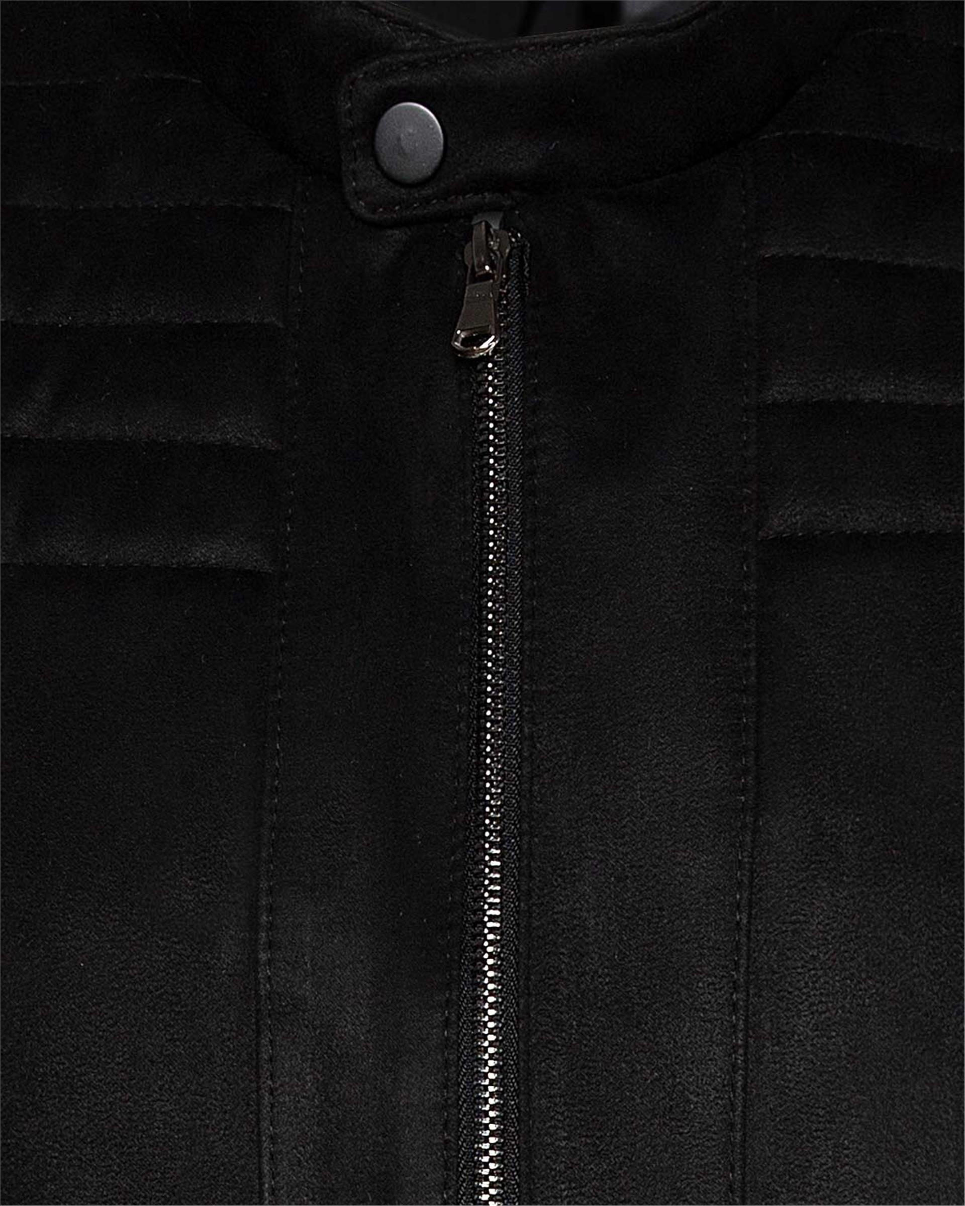 Siyah Slim Süet   Mont