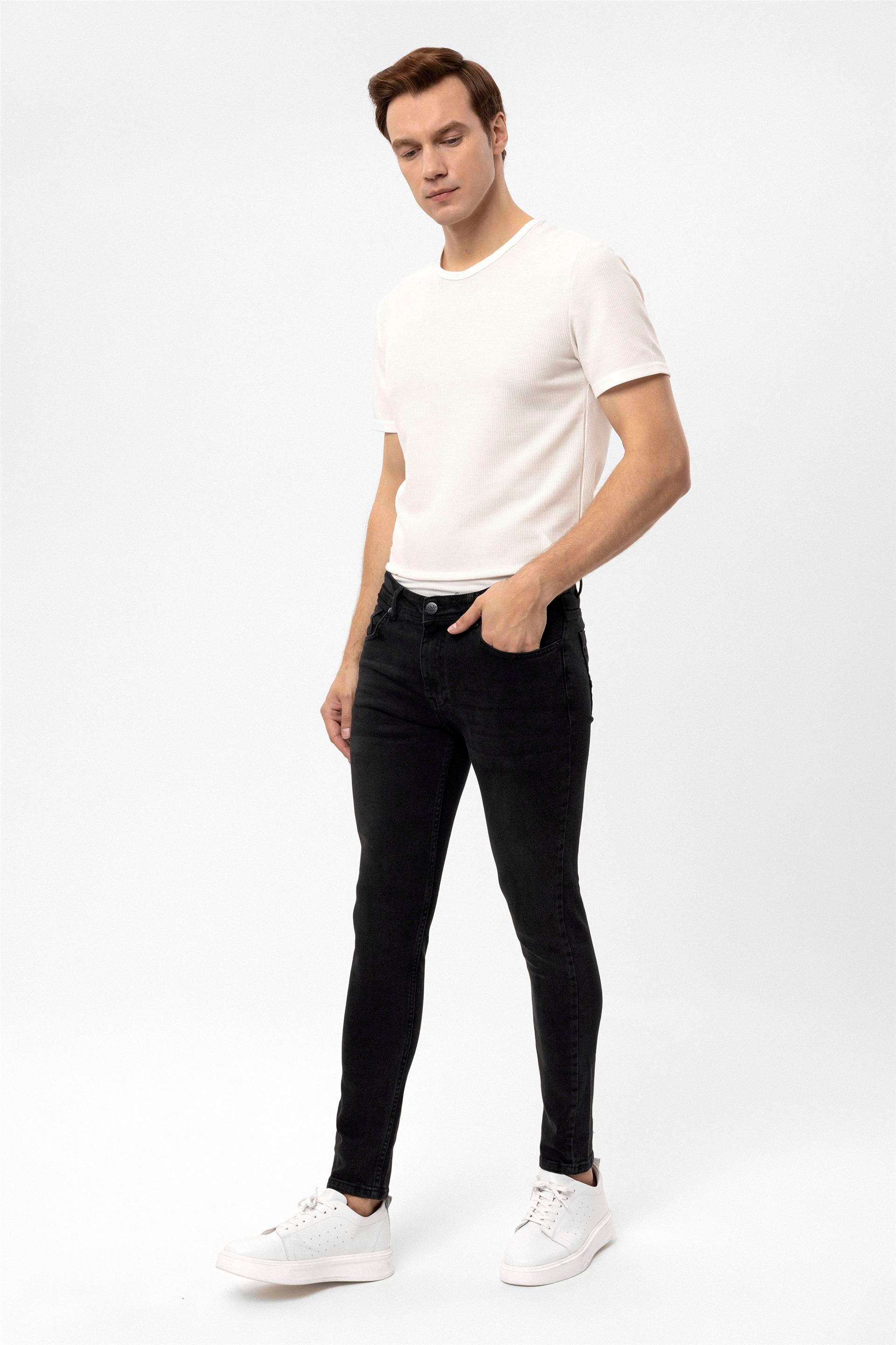 Siyah Süper Slim Düz   Pantolon