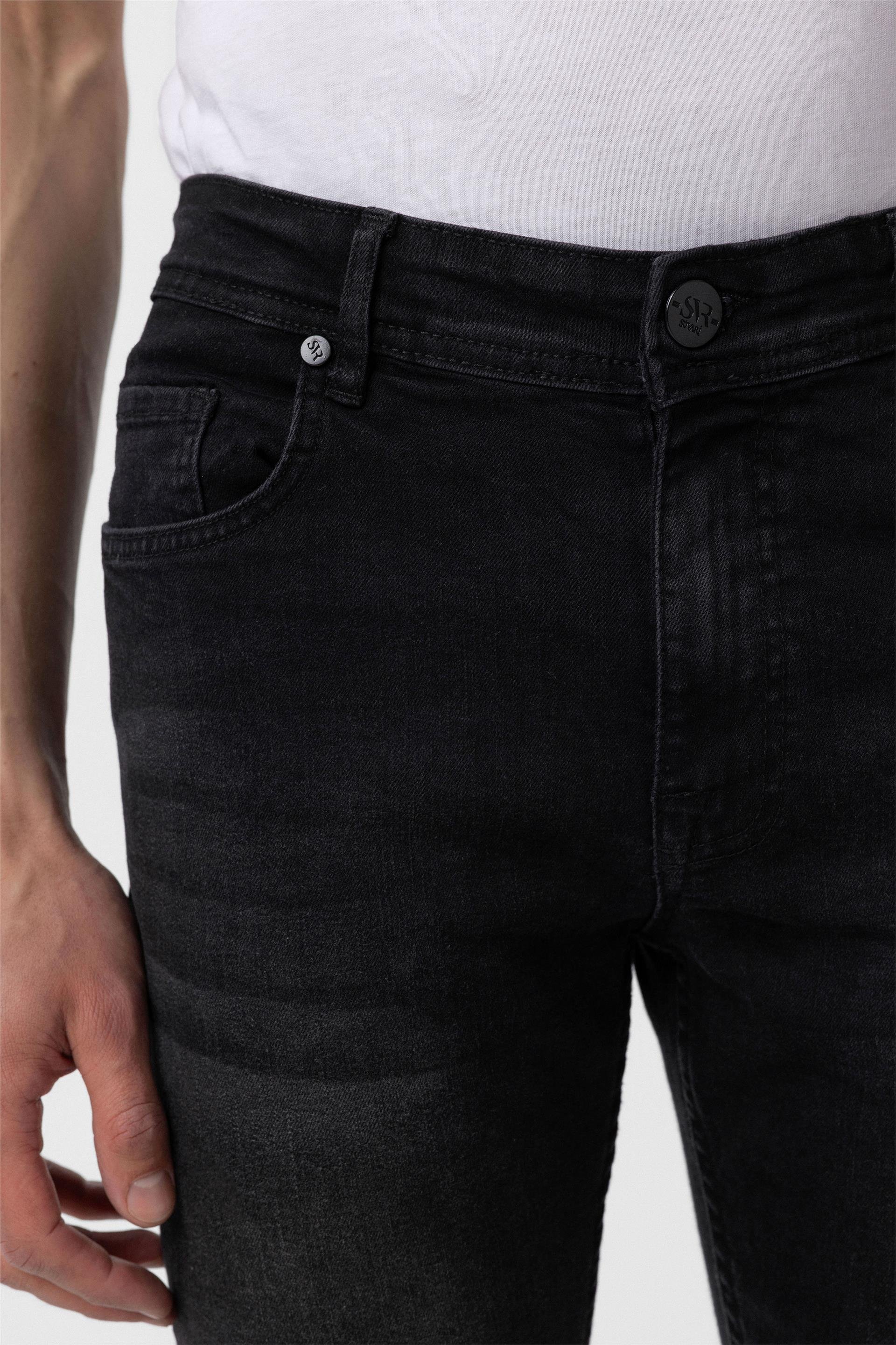 Siyah Süper Slim Düz Pantolon