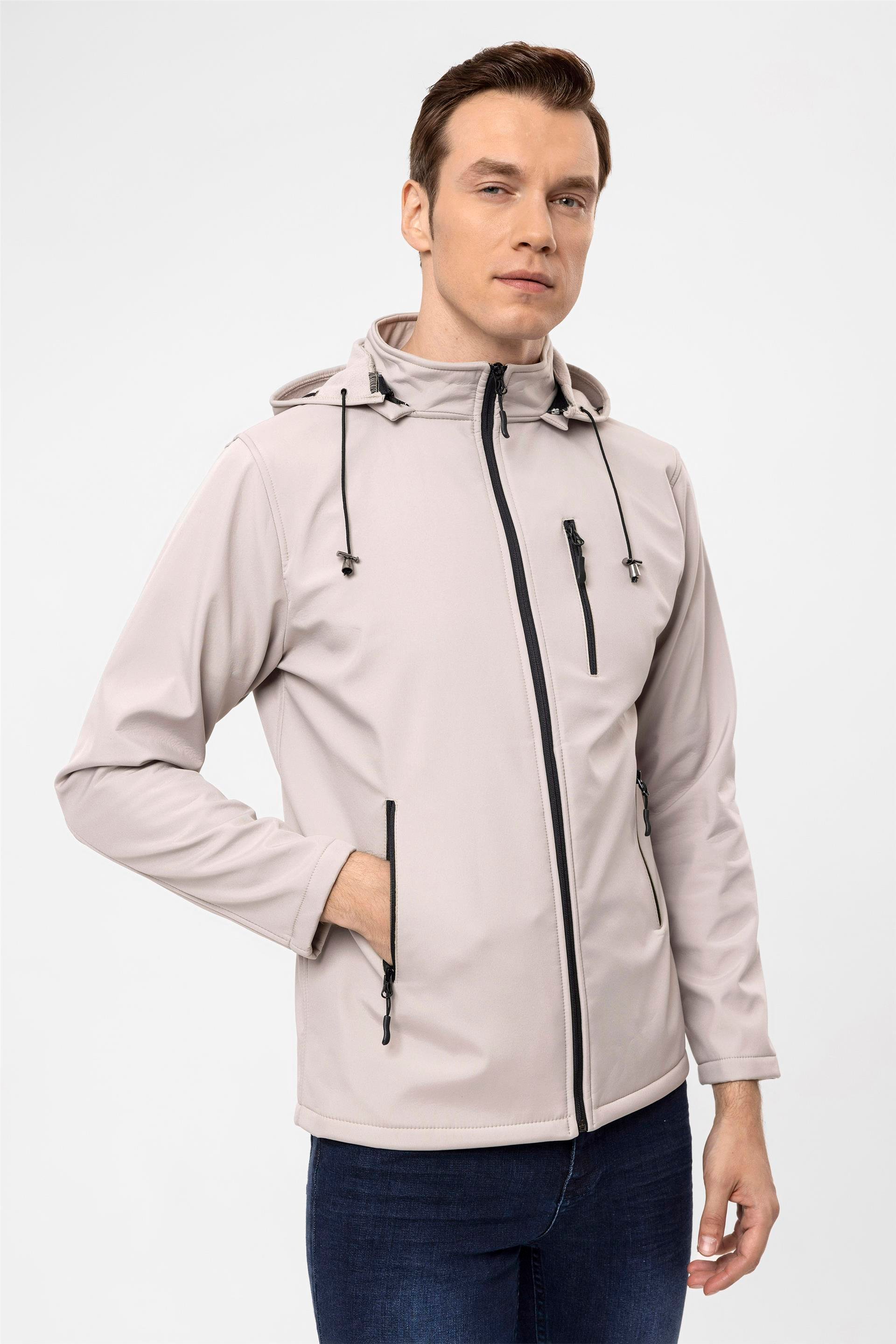 Taş  Slim Düz   Mont