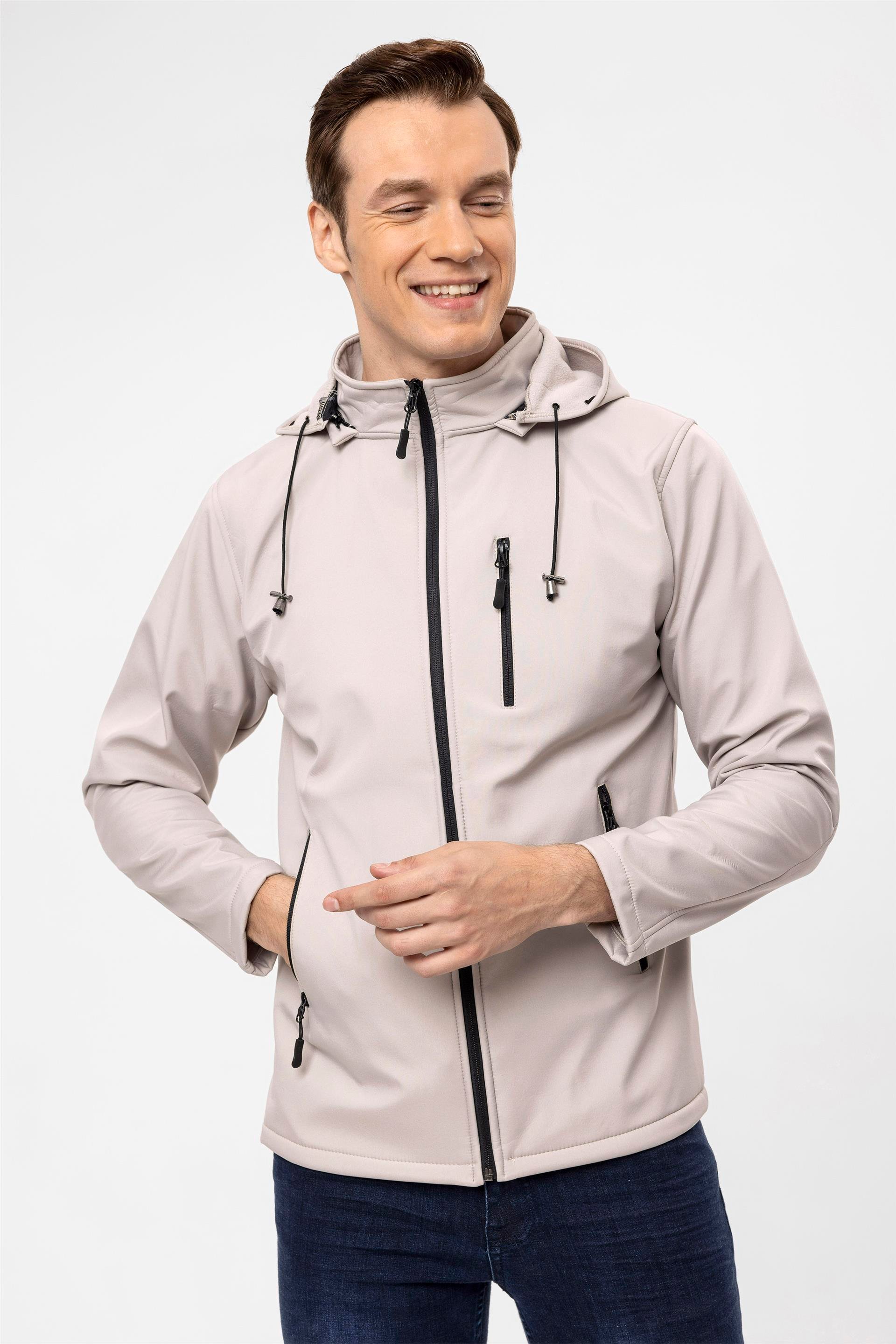 Taş  Slim Düz   Mont