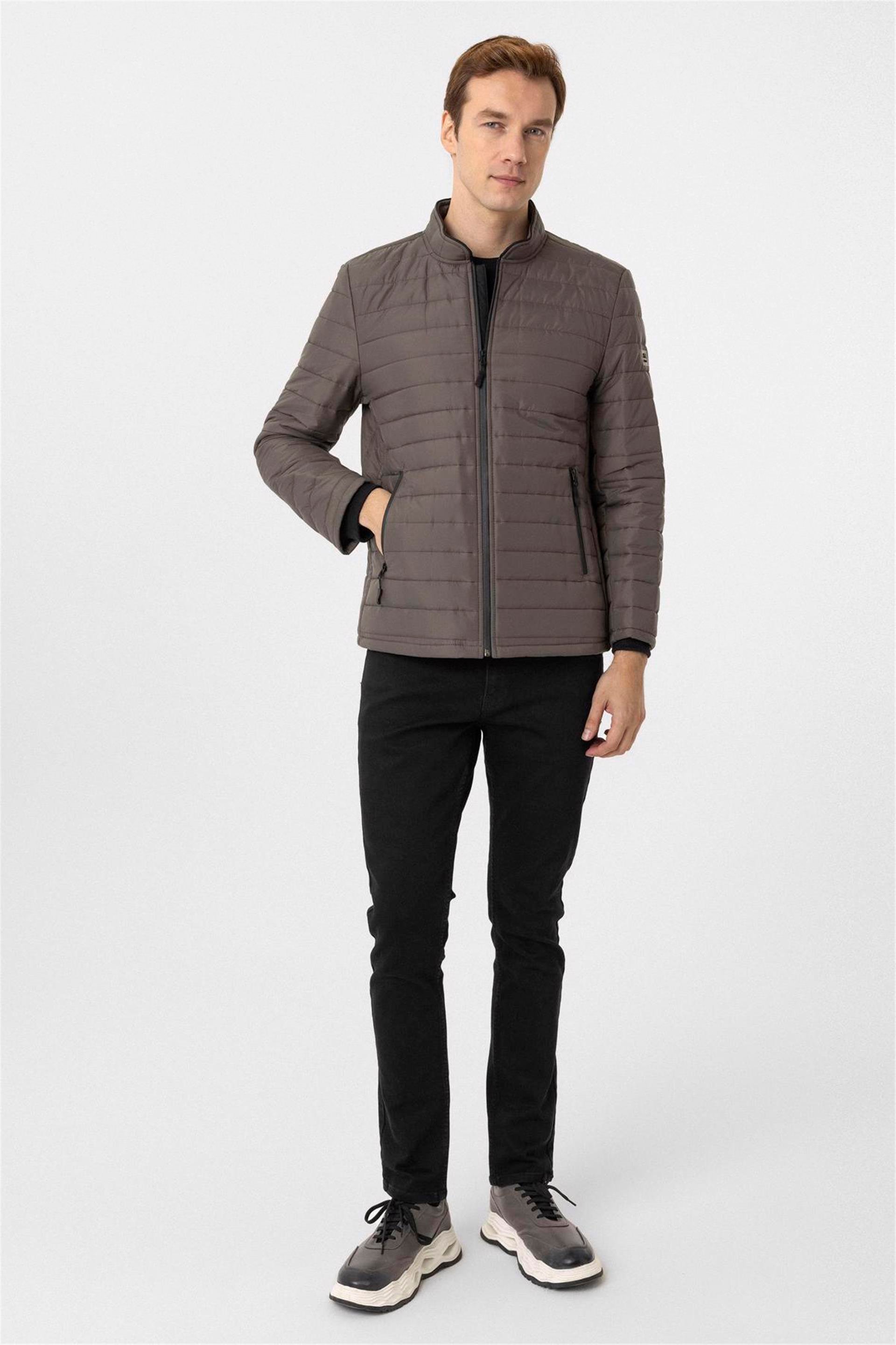 YEŞİL HAKİ 4 Slim Kapitone Mont
