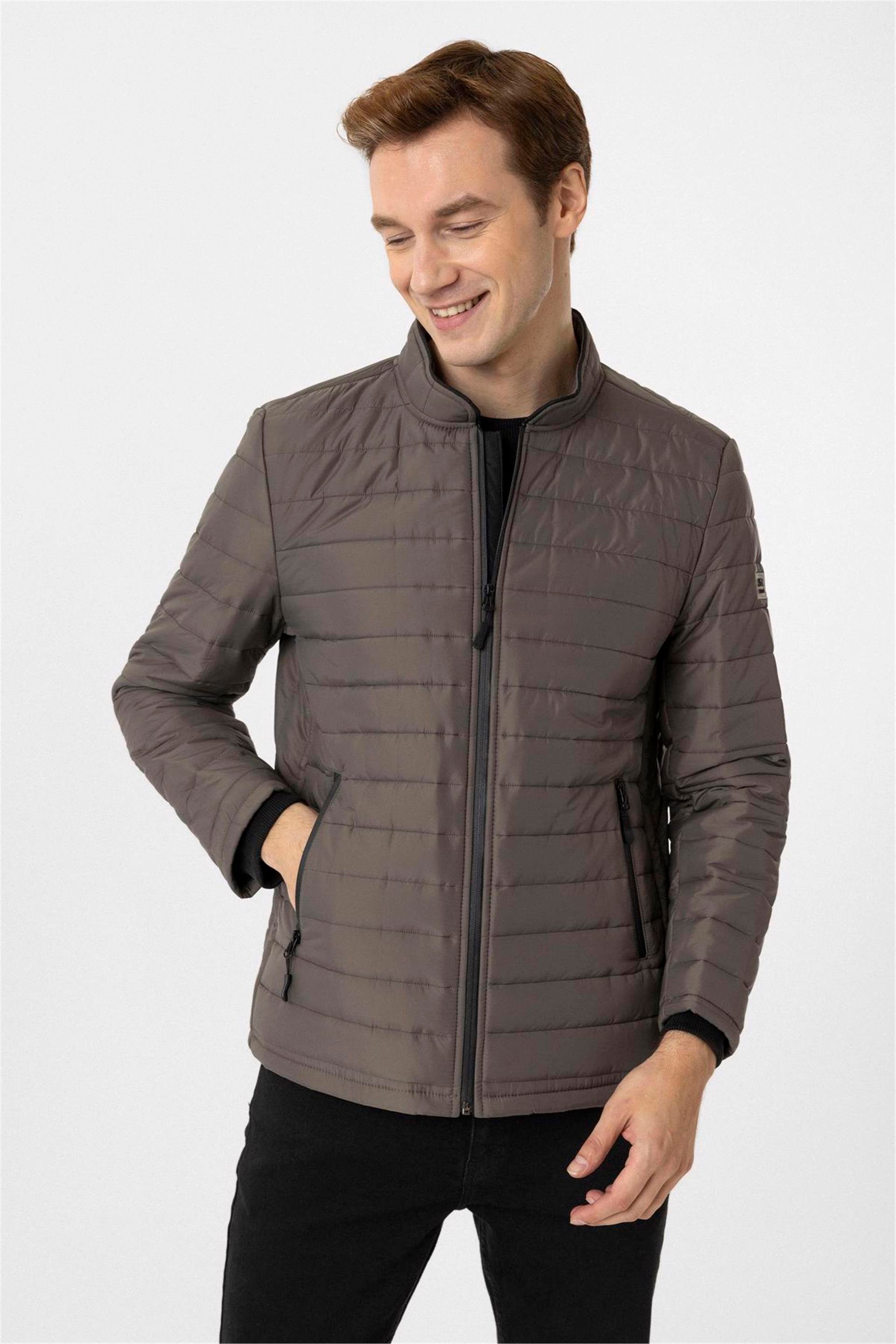 YEŞİL HAKİ 4 Slim Kapitone Mont