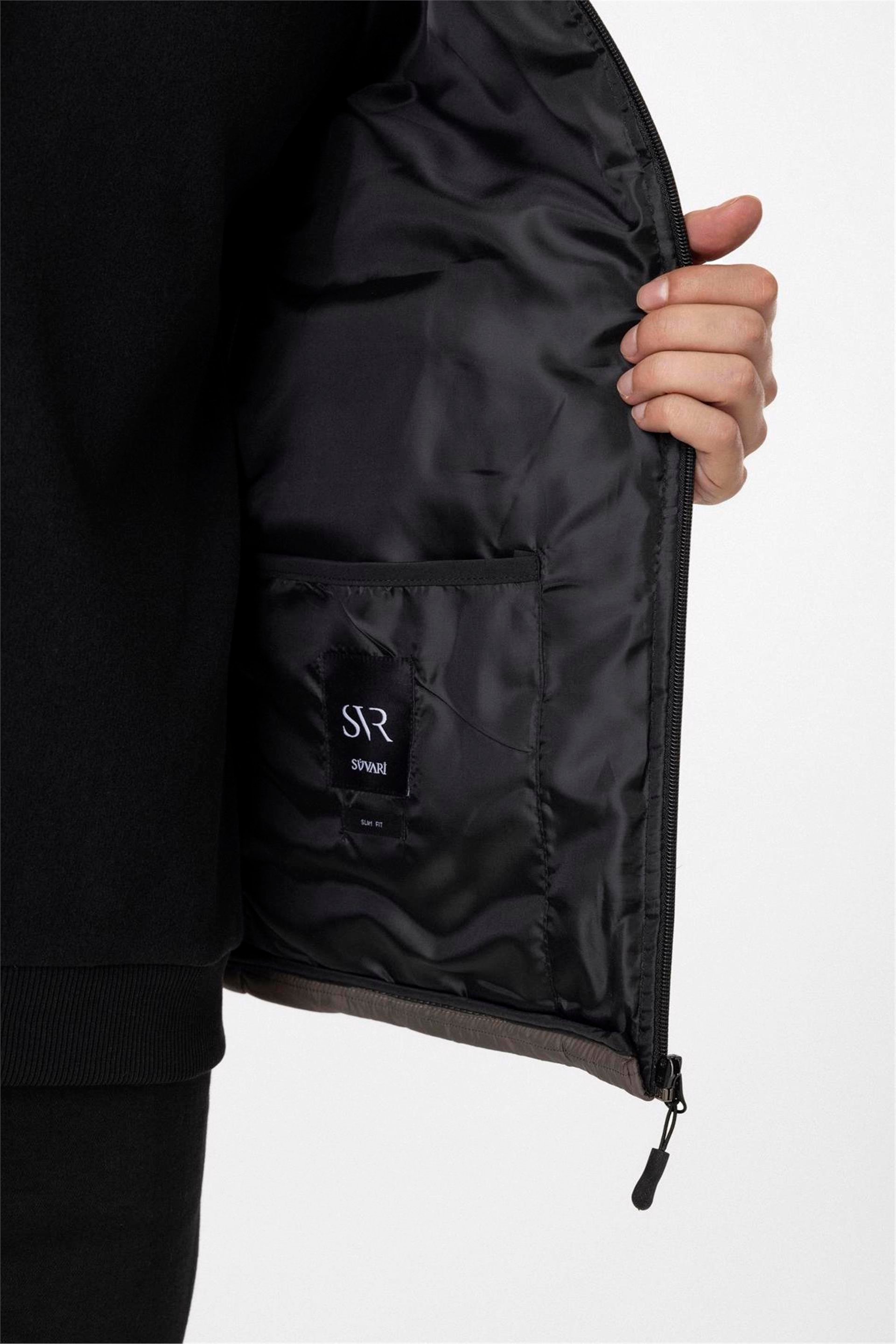YEŞİL HAKİ 4 Slim Kapitone Mont