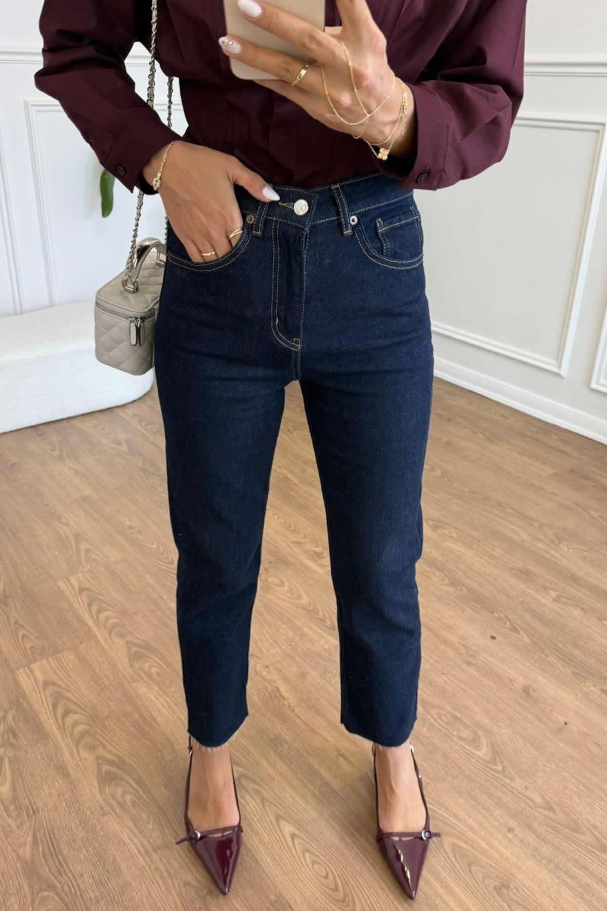 KESİK PAÇA JEAN - LACİVERT