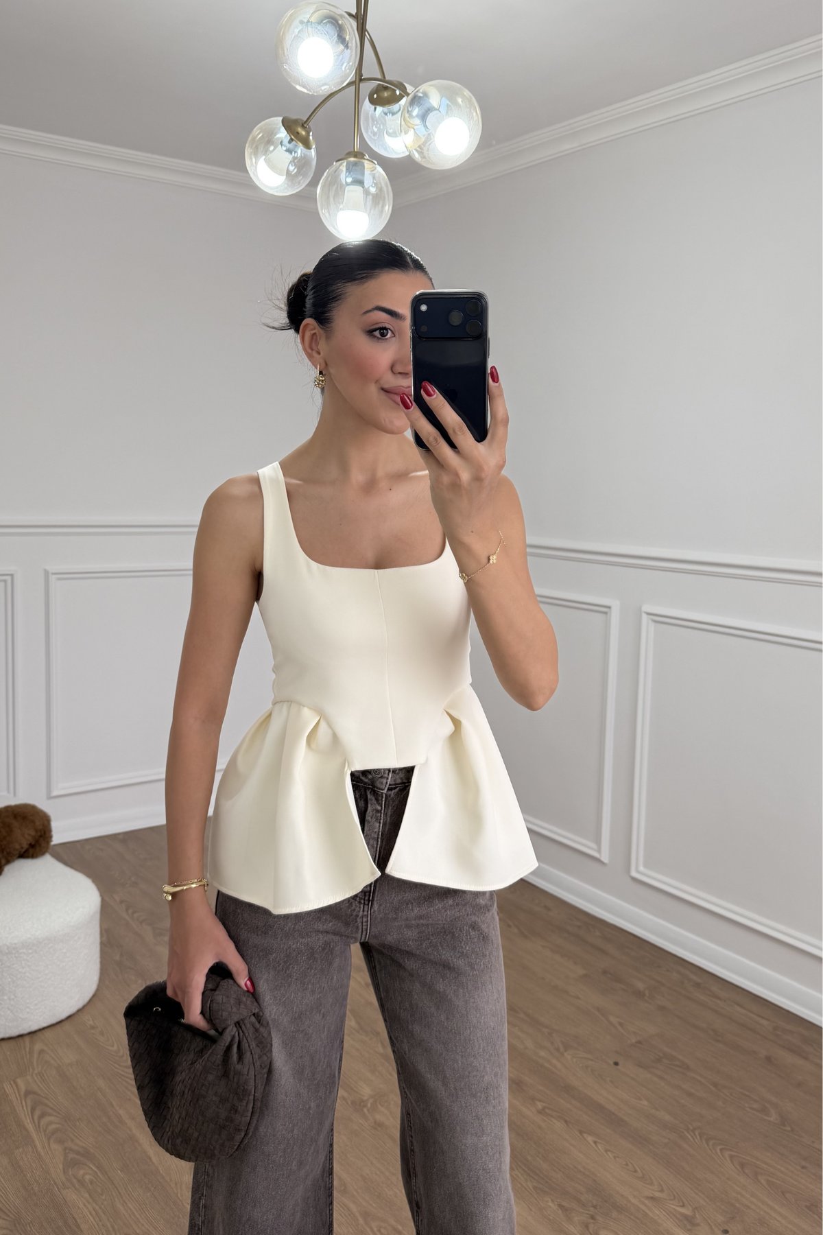 NUPE PEPLUM DETAYLI BLUZ 