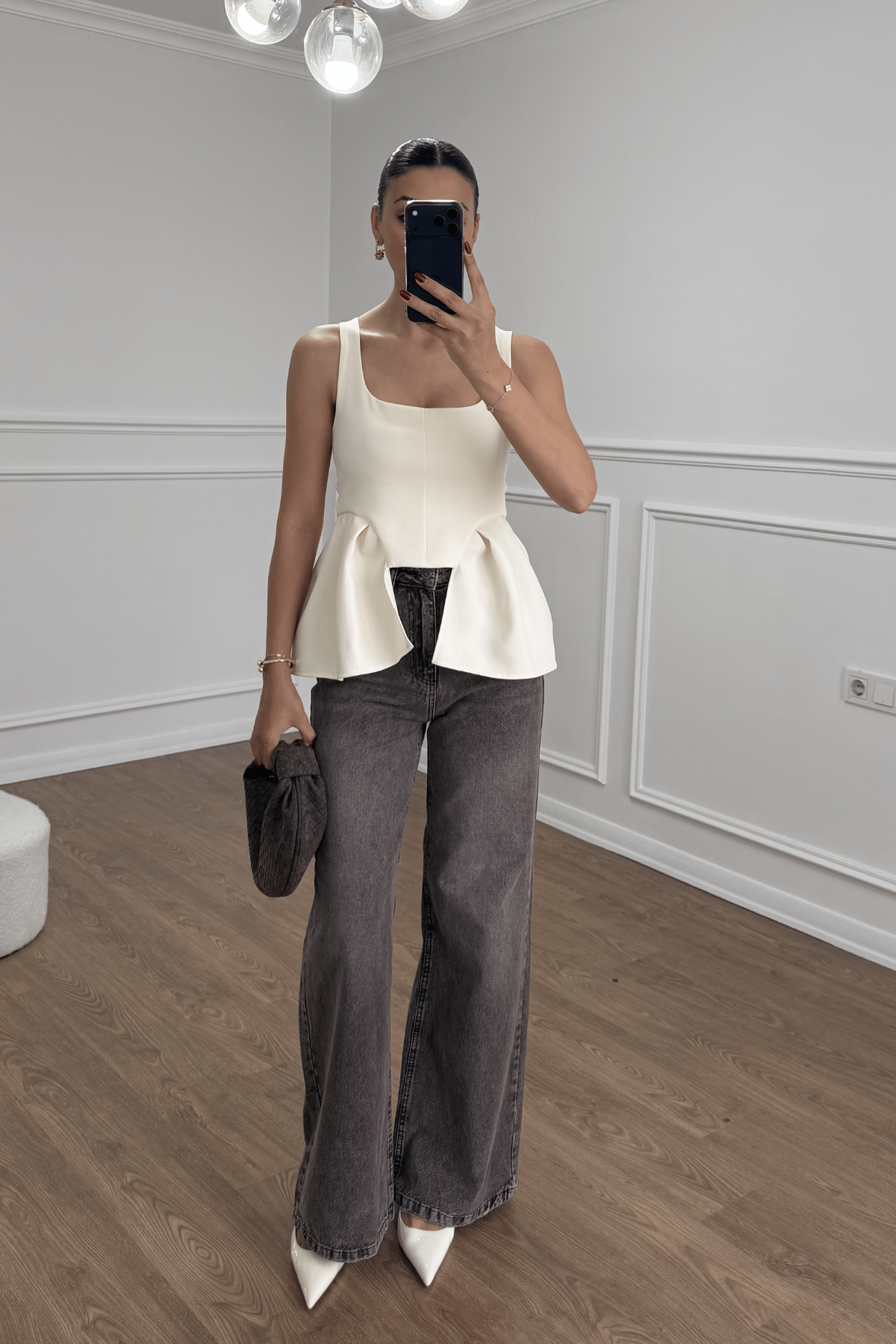 NUPE PEPLUM DETAYLI BLUZ 