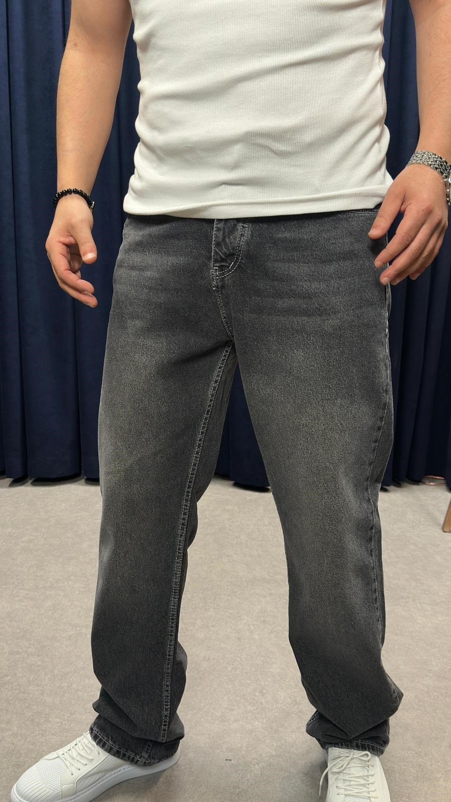 Baggy Kot Pantolon Füme