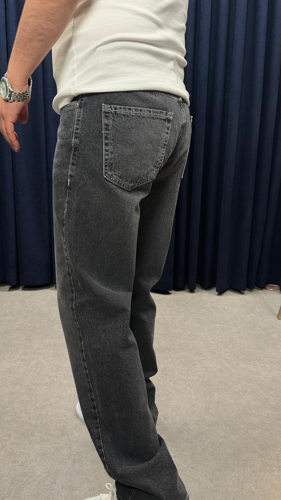 Baggy Kot Pantolon Füme