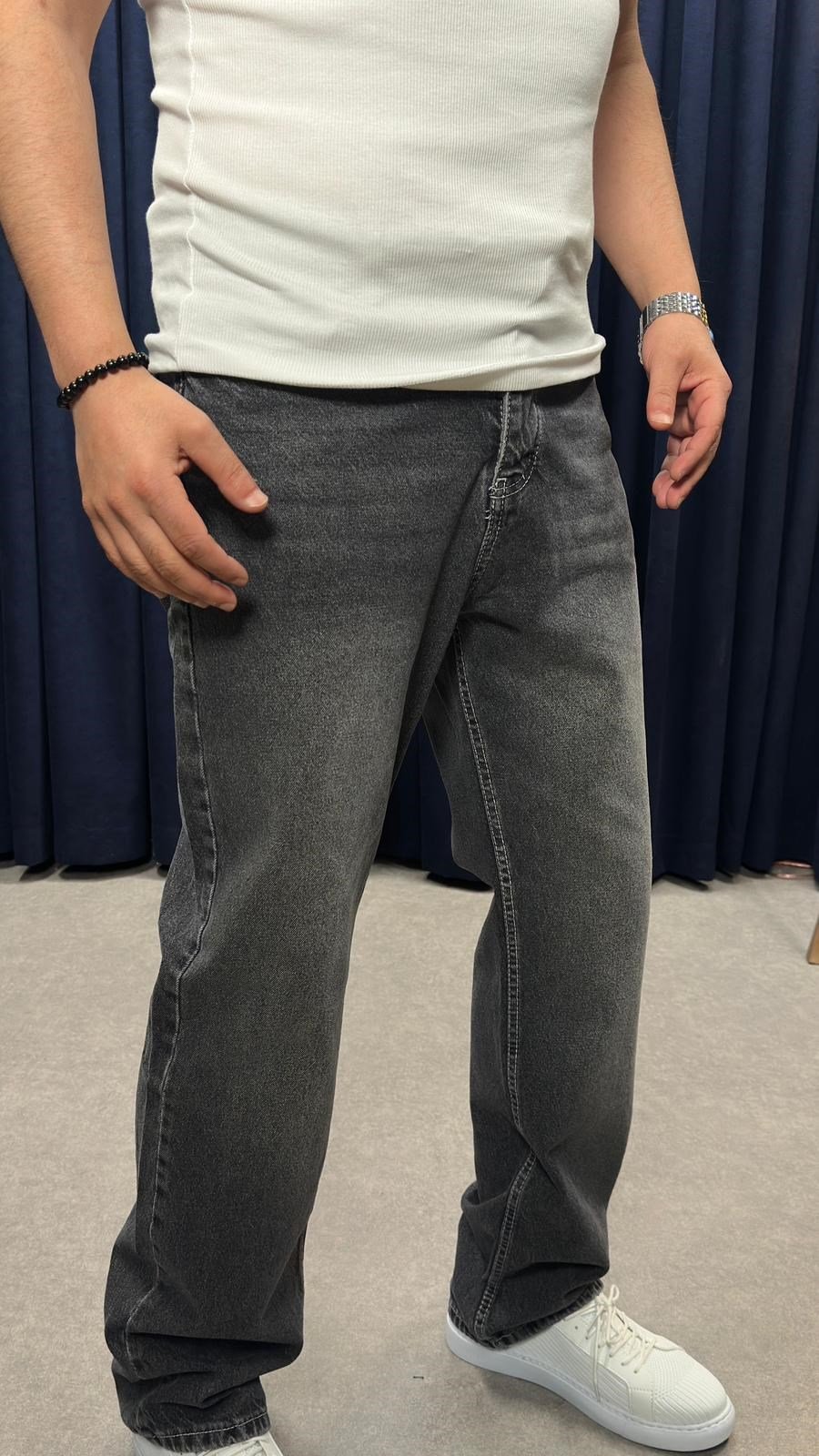 Baggy Kot Pantolon Füme