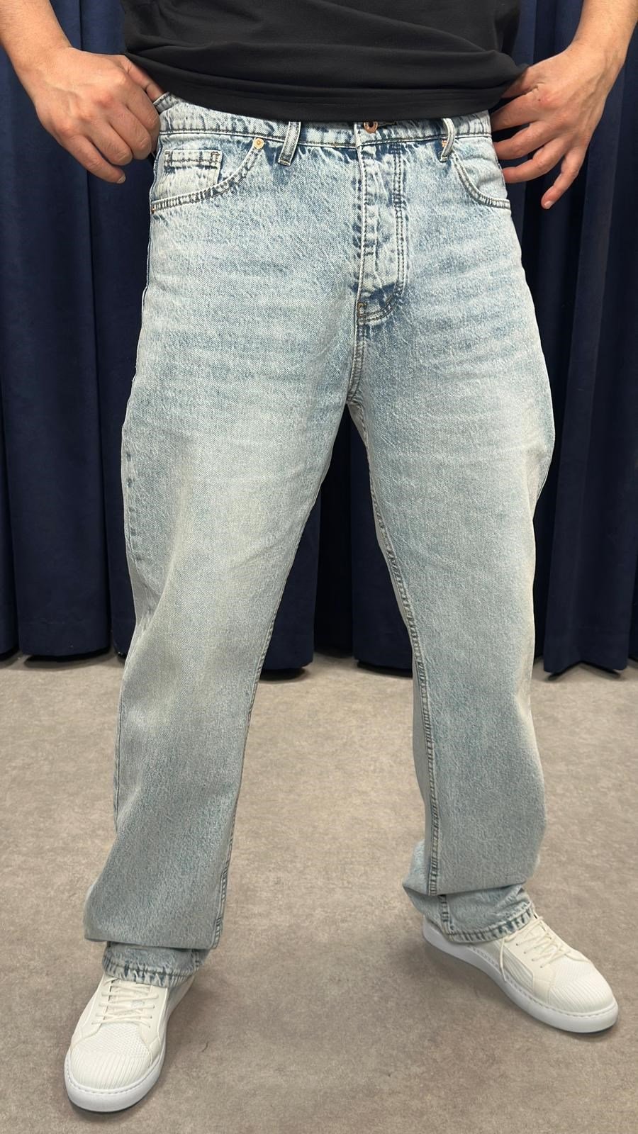 Baggy Kot Pantolon Kar Yıkamalı