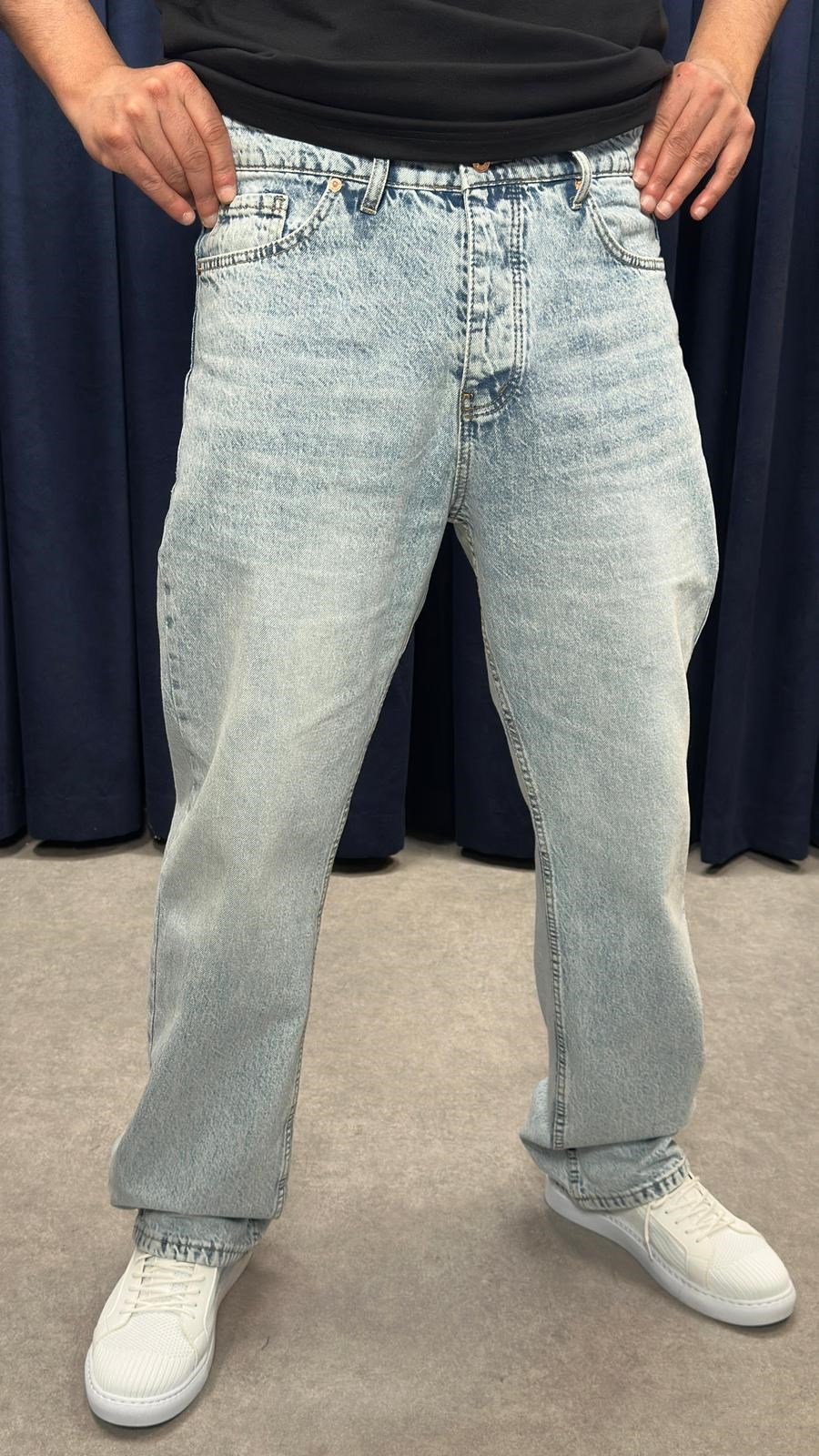 Baggy Kot Pantolon Kar Yıkamalı