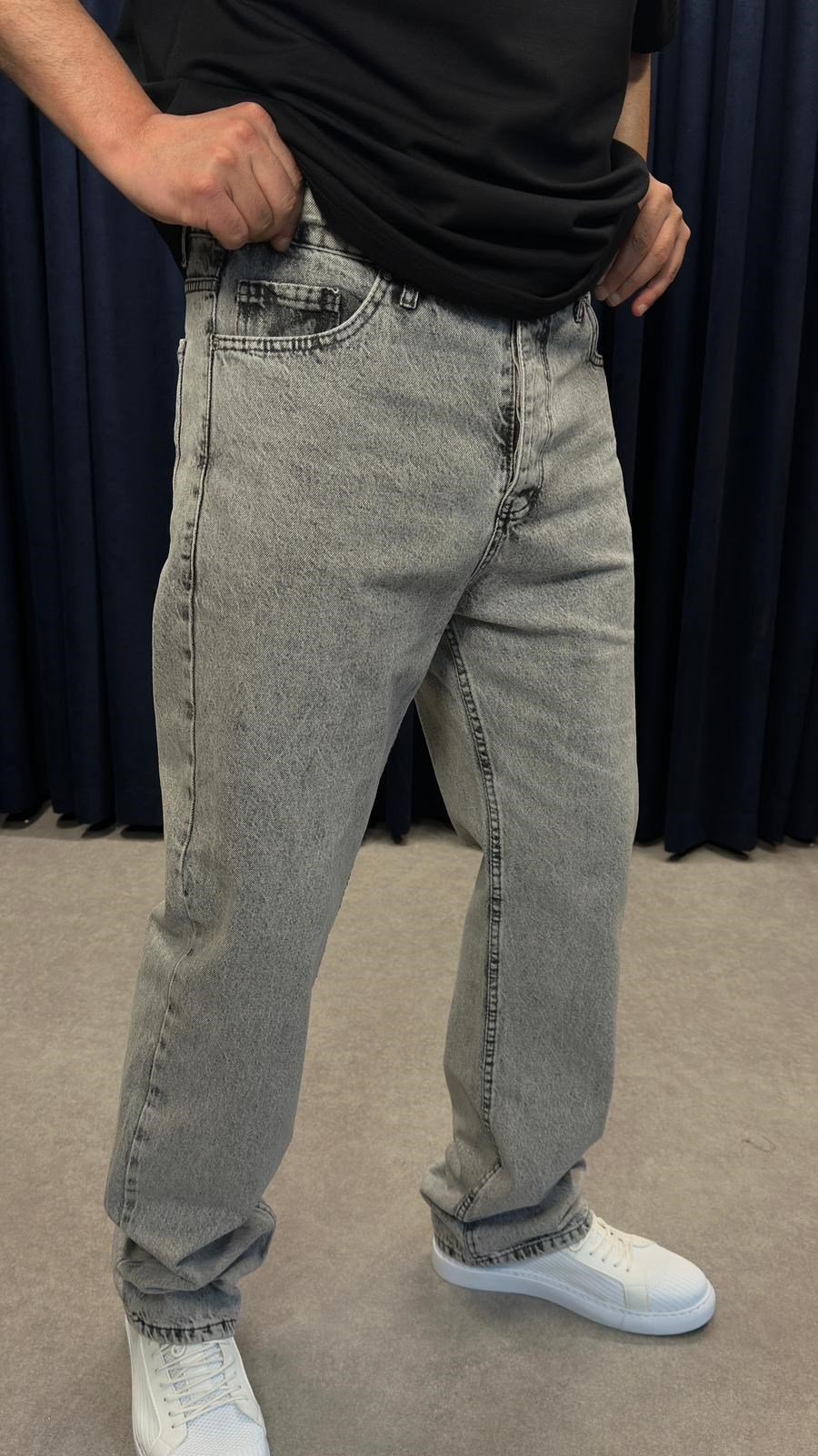 Baggy Kot Pantolon Koyu Gri