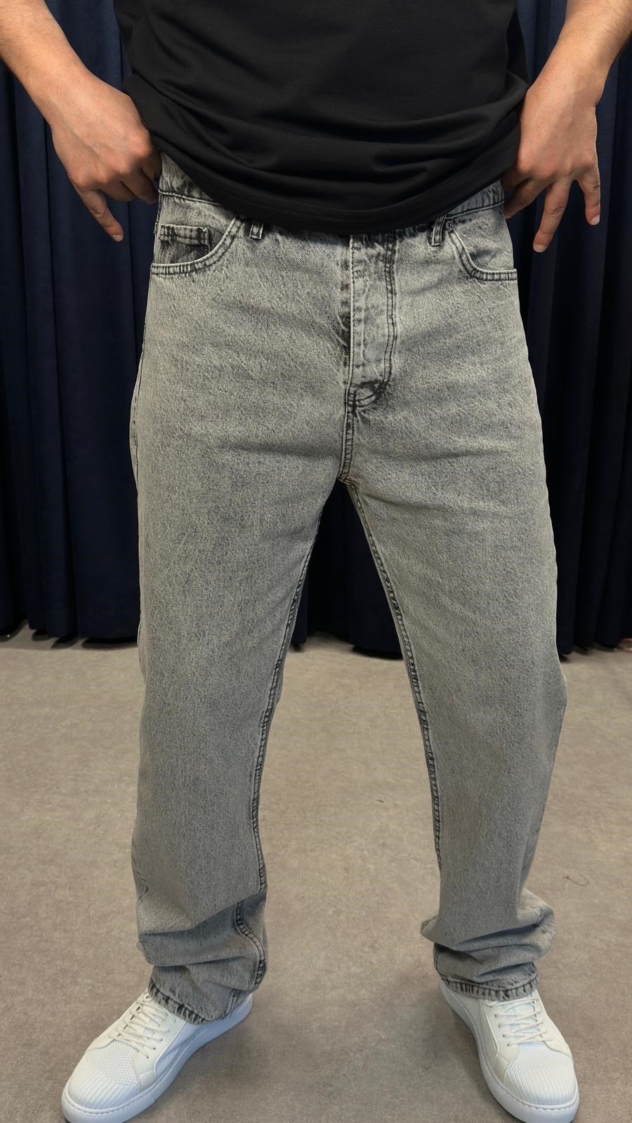 Baggy Kot Pantolon Koyu Gri