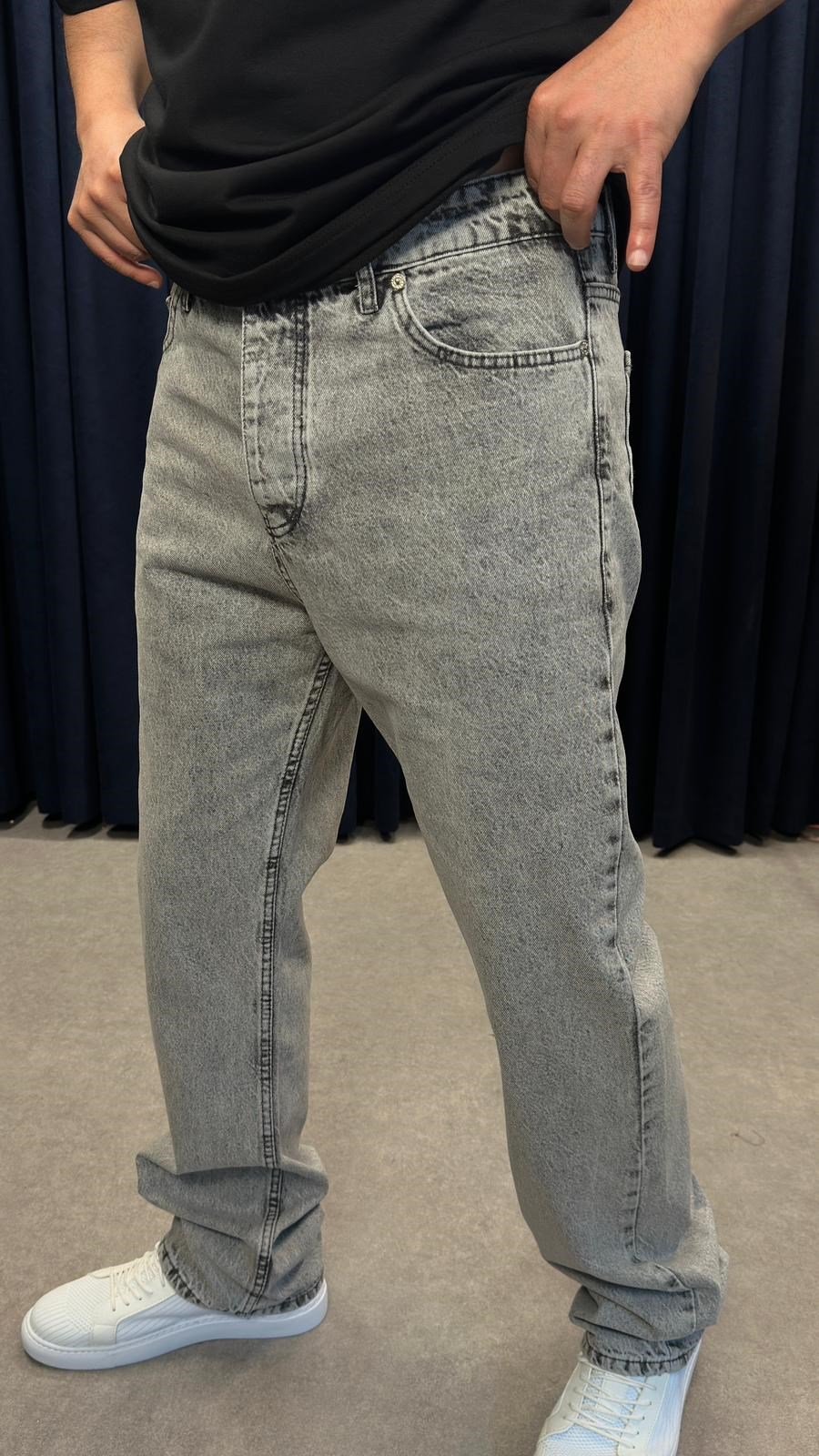 Baggy Kot Pantolon Koyu Gri