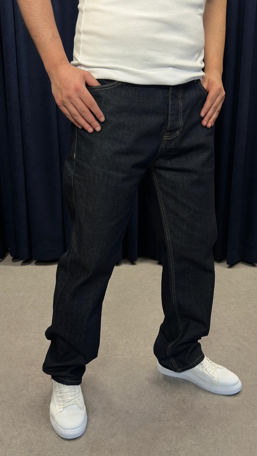Baggy Kot Pantolon Rins Yıkama